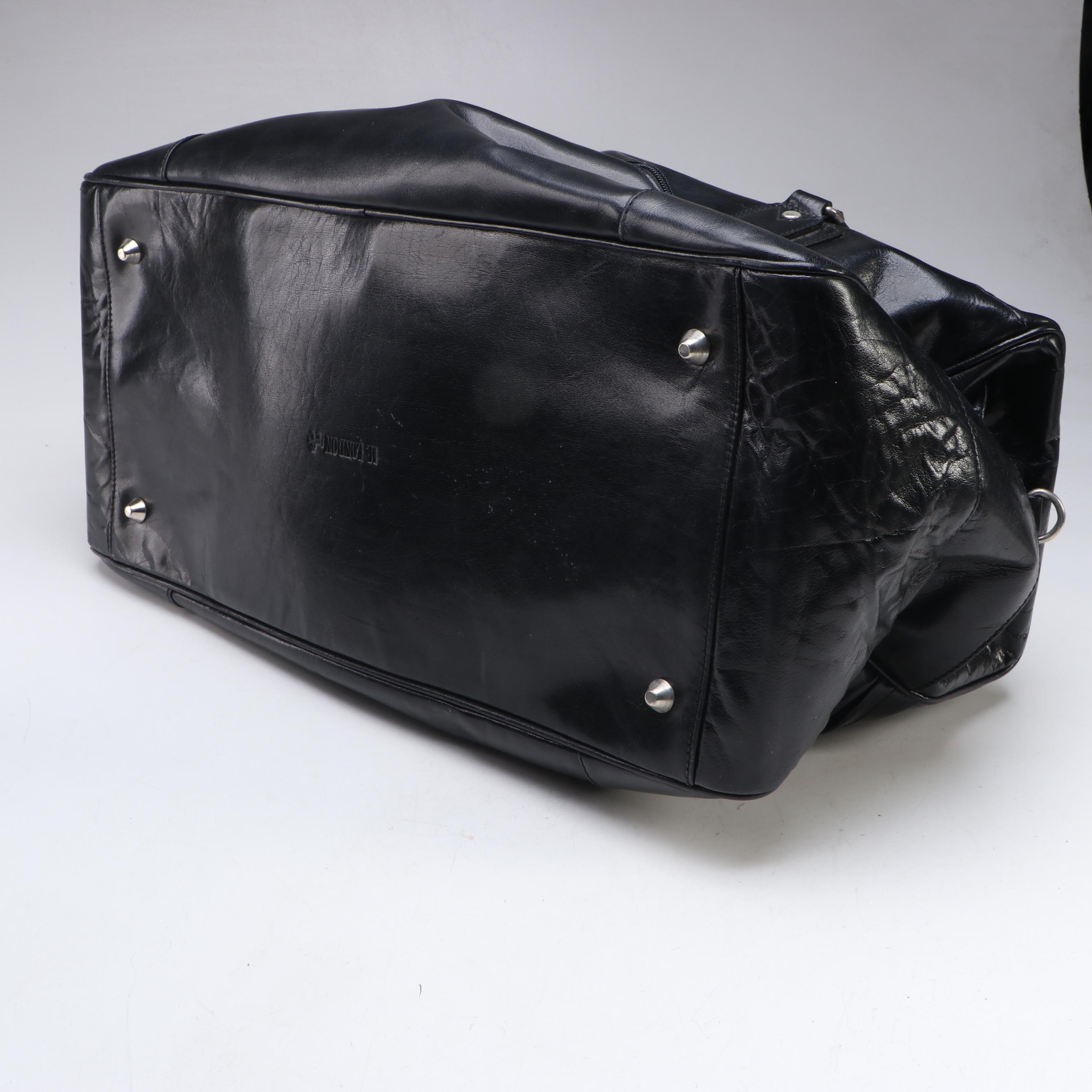 Valentina and M. London Black Leather Travel Bags