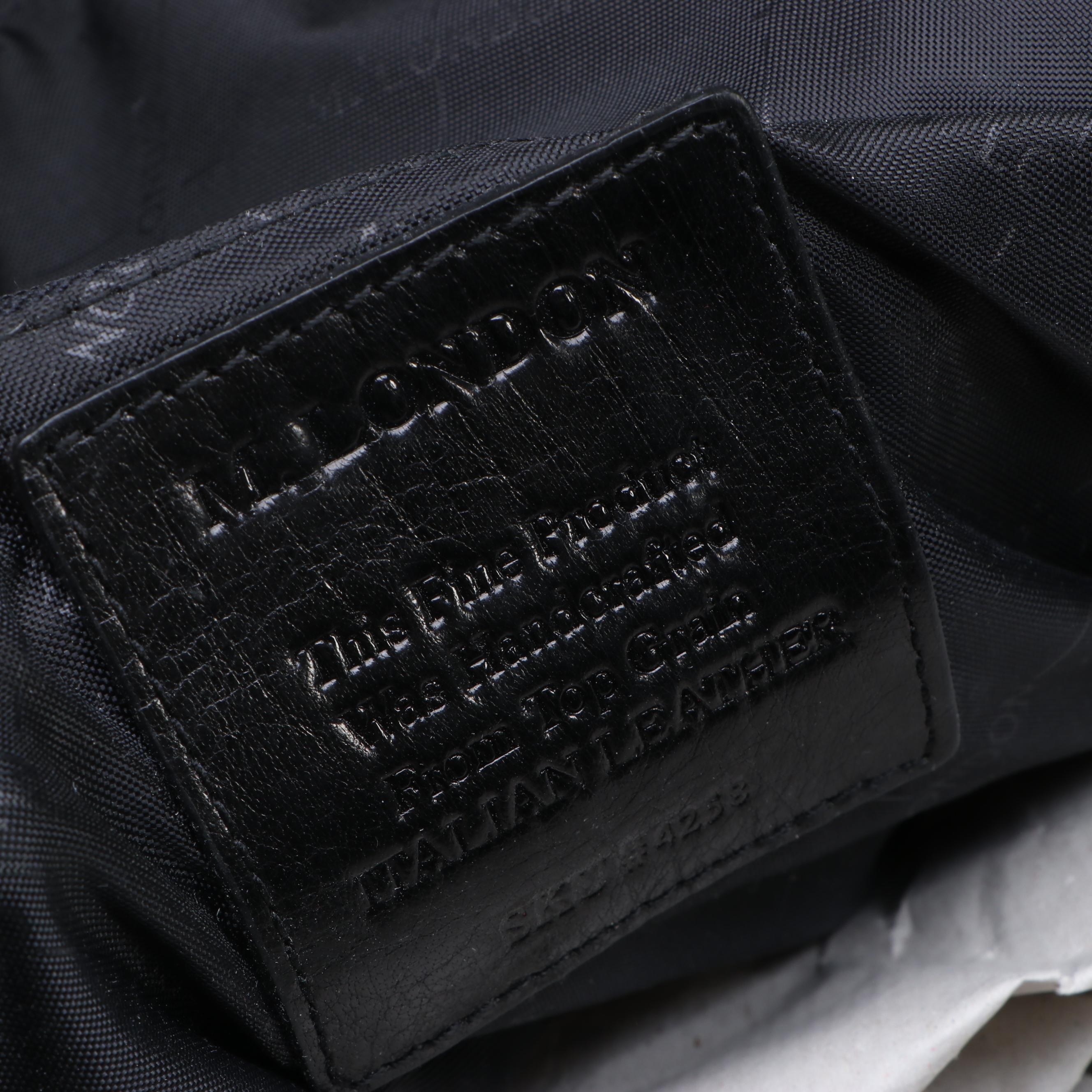 Valentina and M. London Black Leather Travel Bags