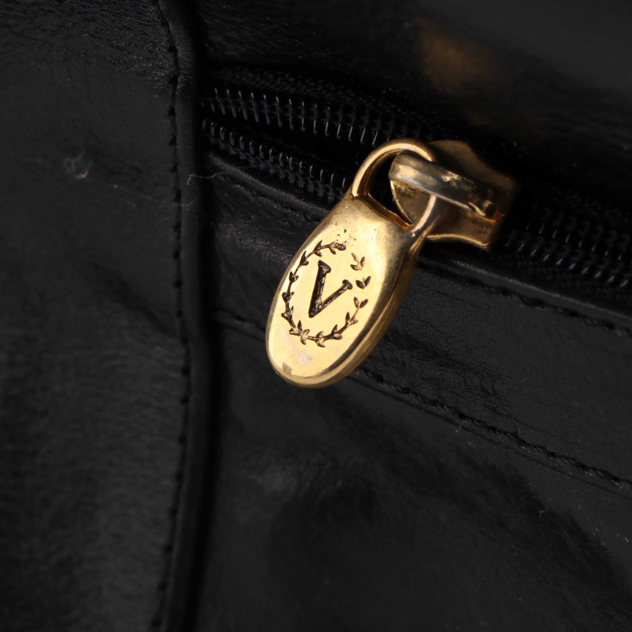 Valentina and M. London Black Leather Travel Bags