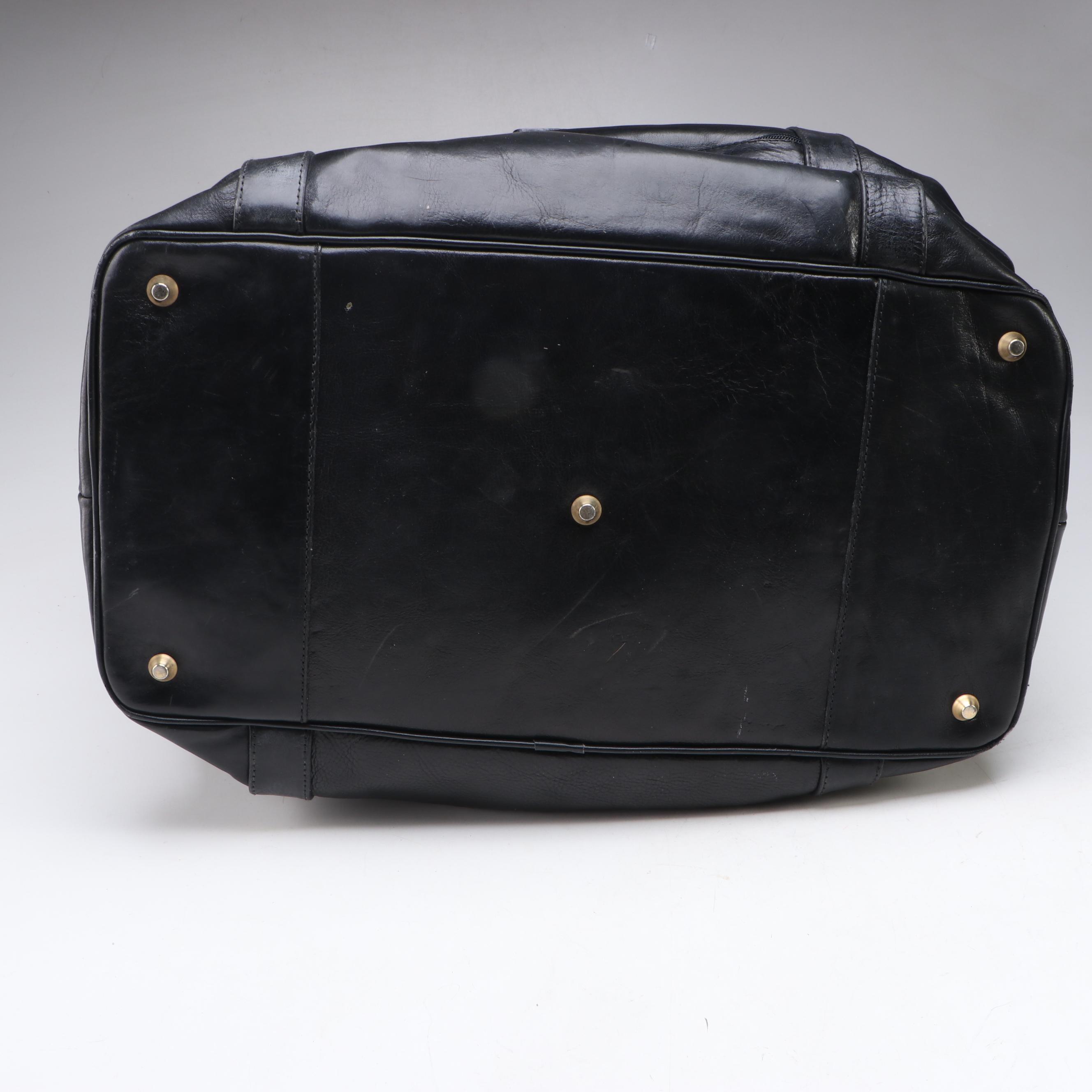 Valentina and M. London Black Leather Travel Bags