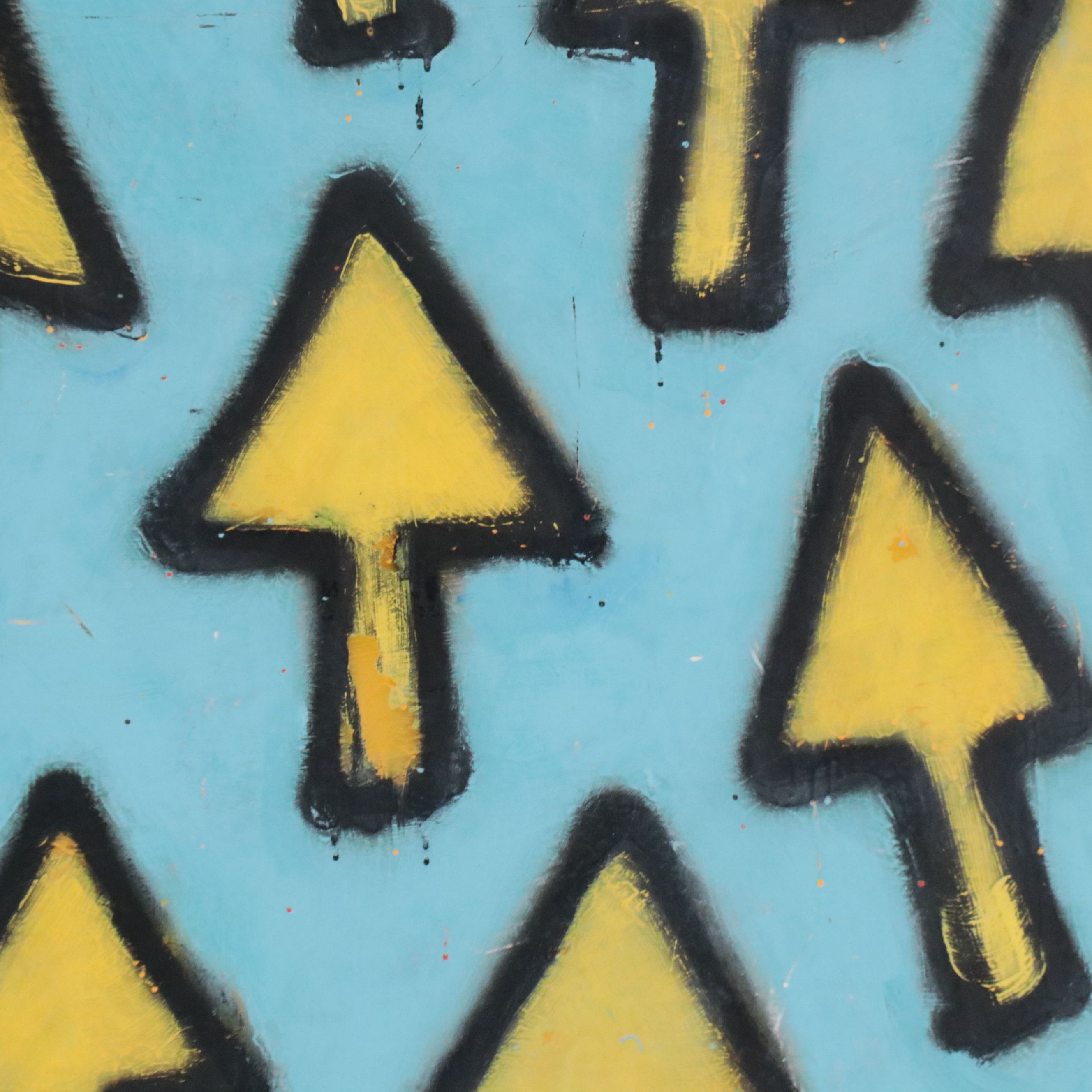 Bradley Narduzzi Rex Monumental Acrylic Painting "31 Arrows on Blue," 2008