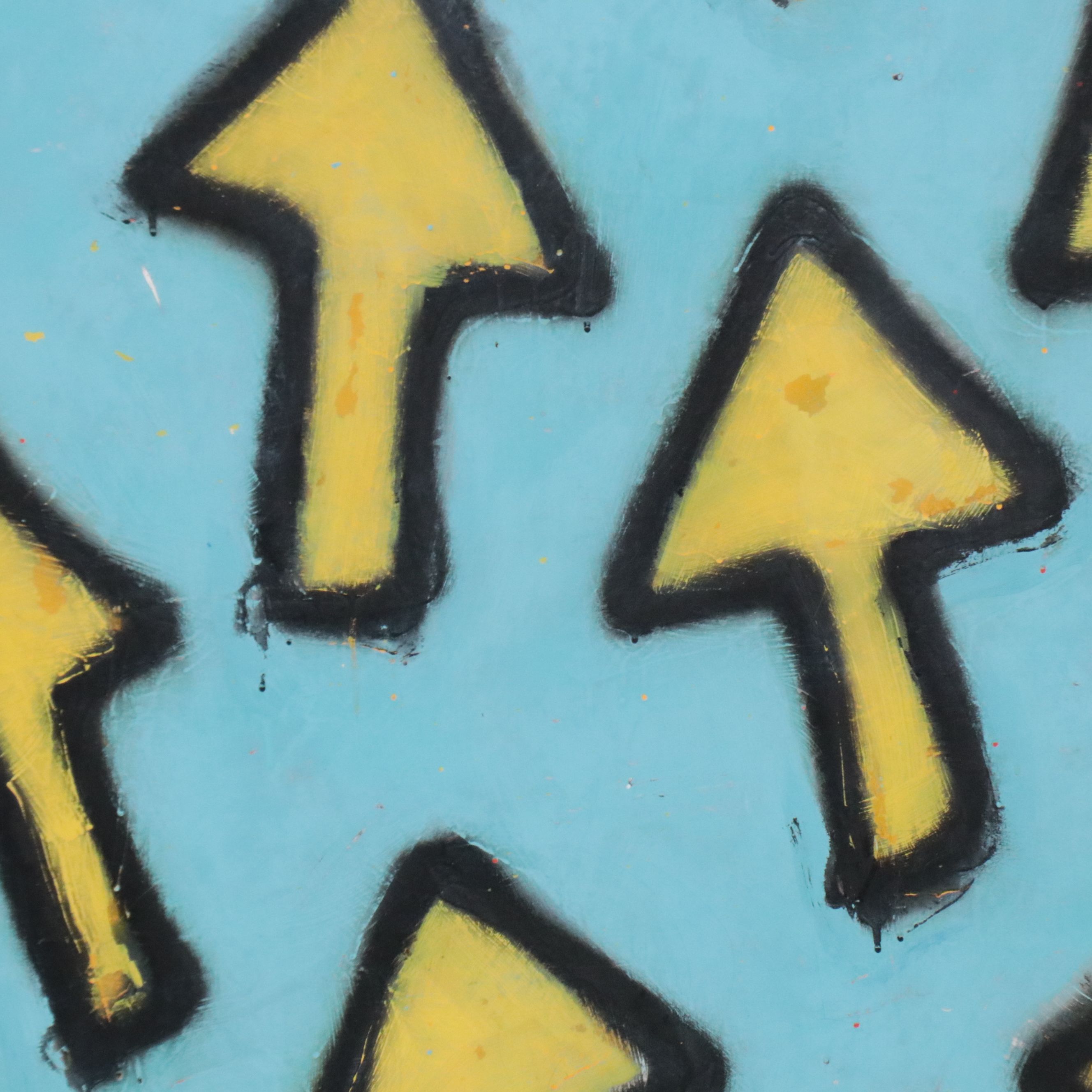 Bradley Narduzzi Rex Monumental Acrylic Painting "31 Arrows on Blue," 2008