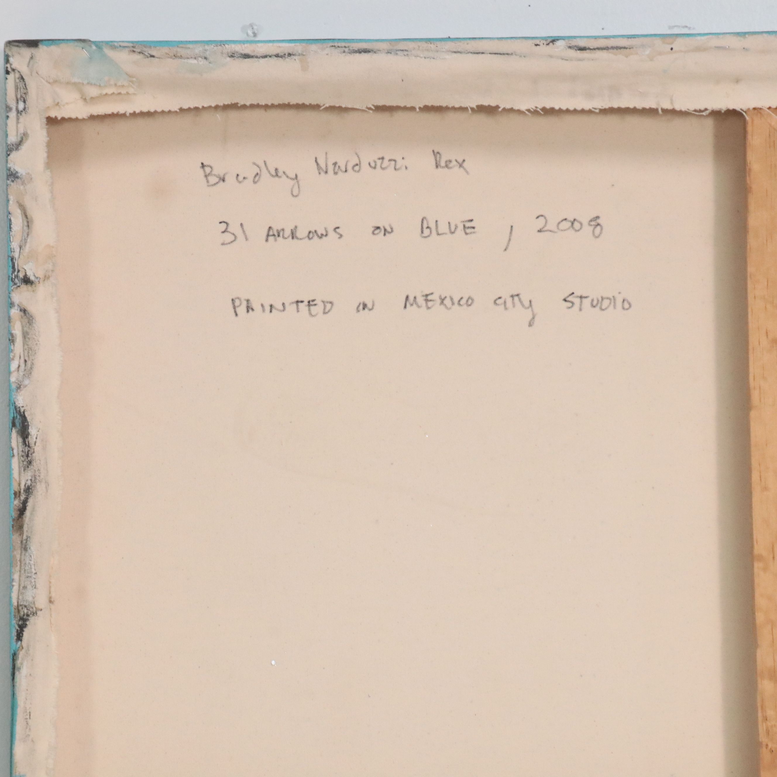 Bradley Narduzzi Rex Monumental Acrylic Painting "31 Arrows on Blue," 2008