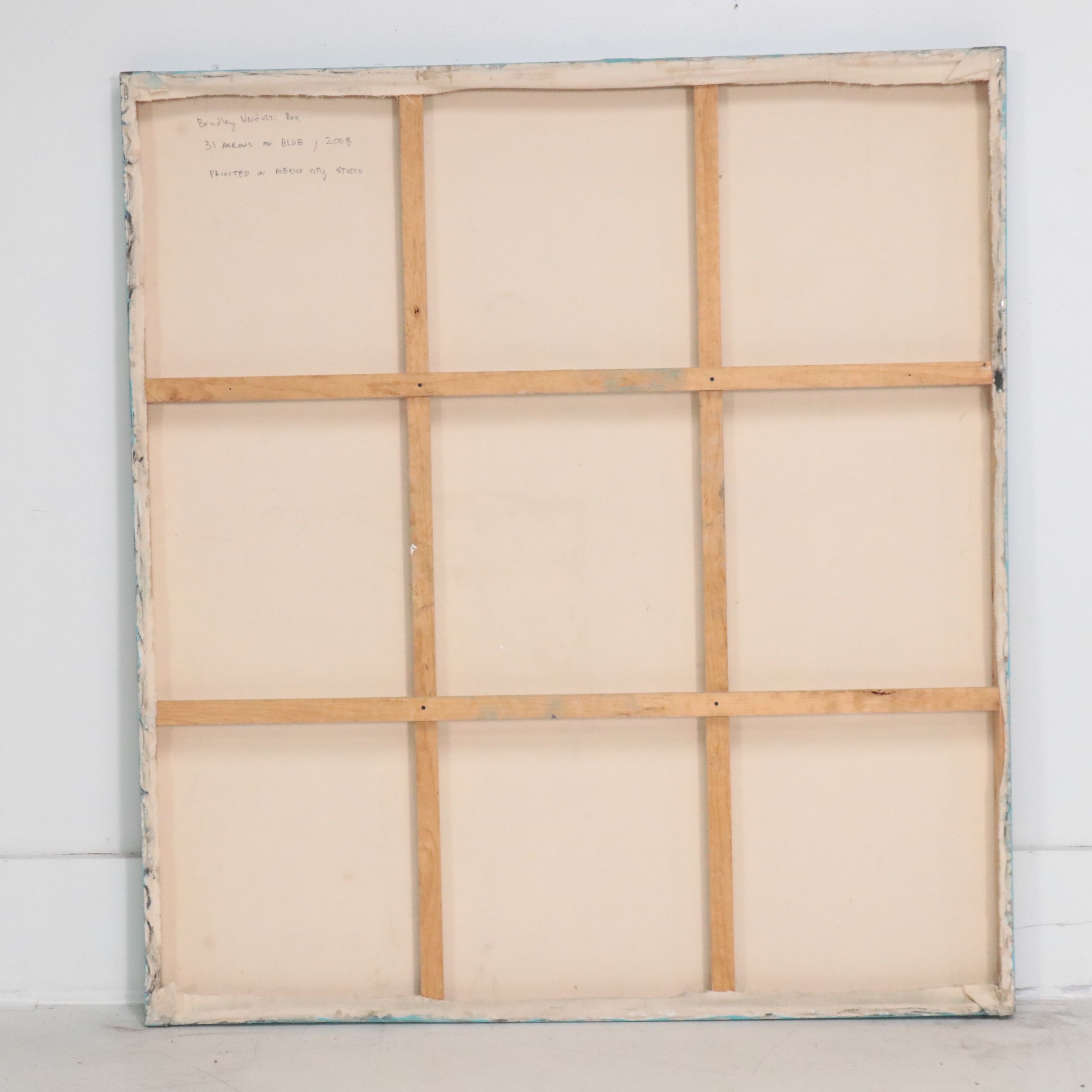 Bradley Narduzzi Rex Monumental Acrylic Painting "31 Arrows on Blue," 2008