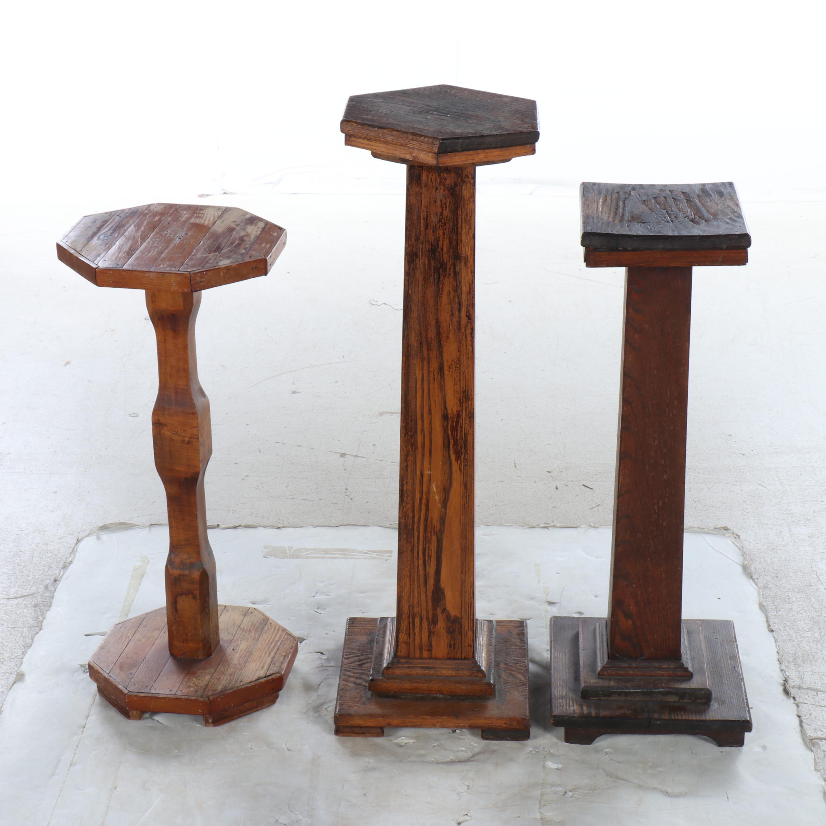 Wood Pedestal Stands