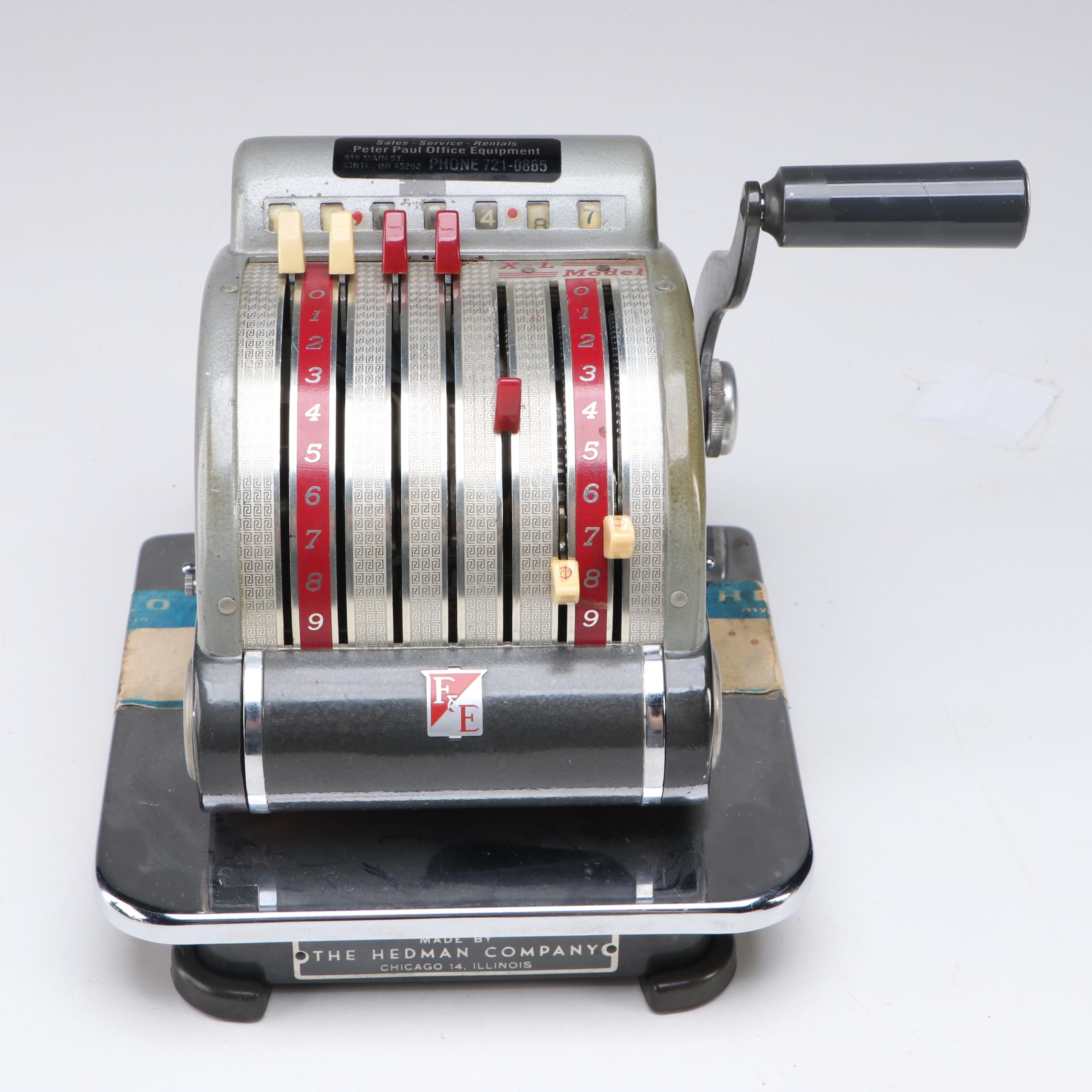 Hedman Co. F&E Metal Check Protector and Seal Embossing Presses