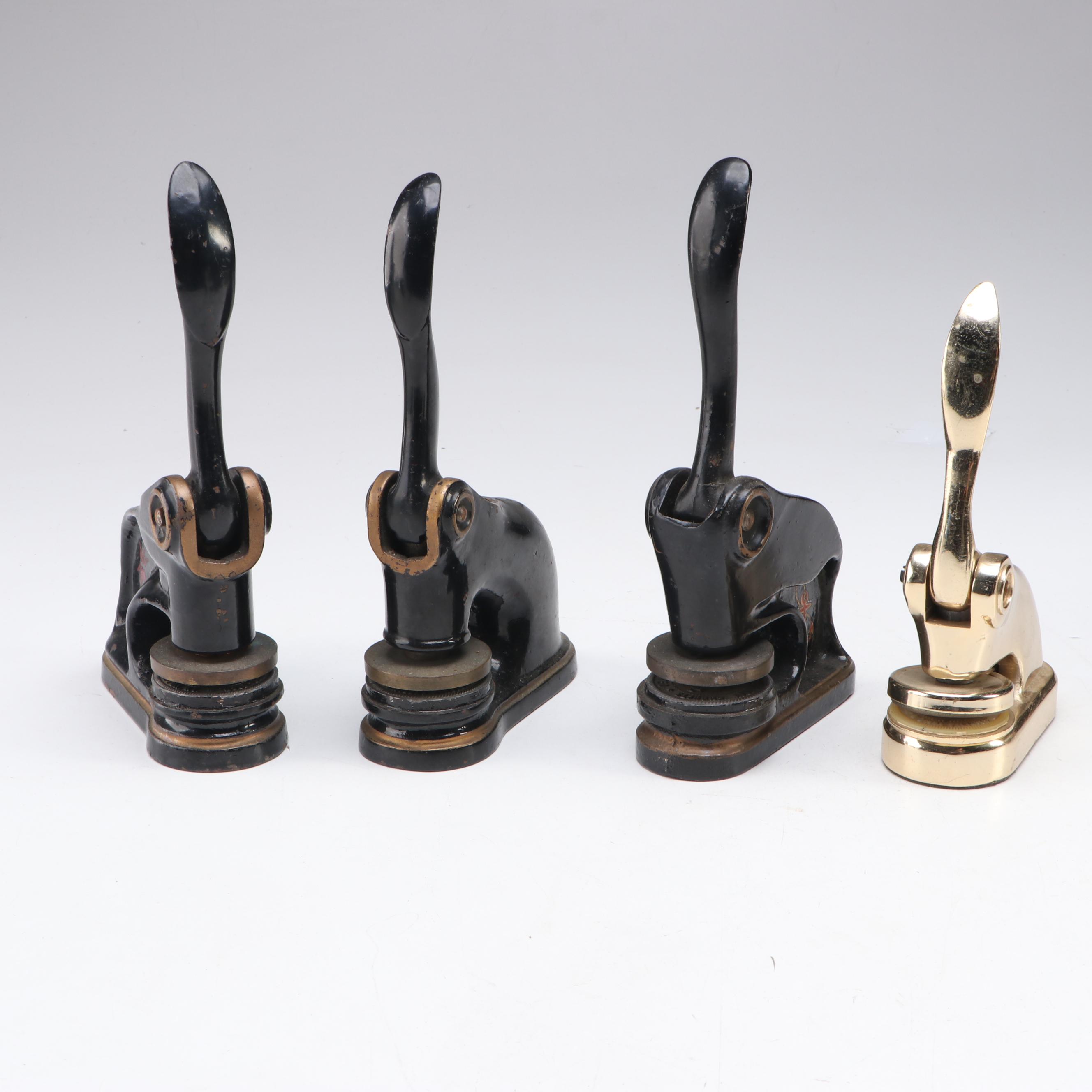 Hedman Co. F&E Metal Check Protector and Seal Embossing Presses