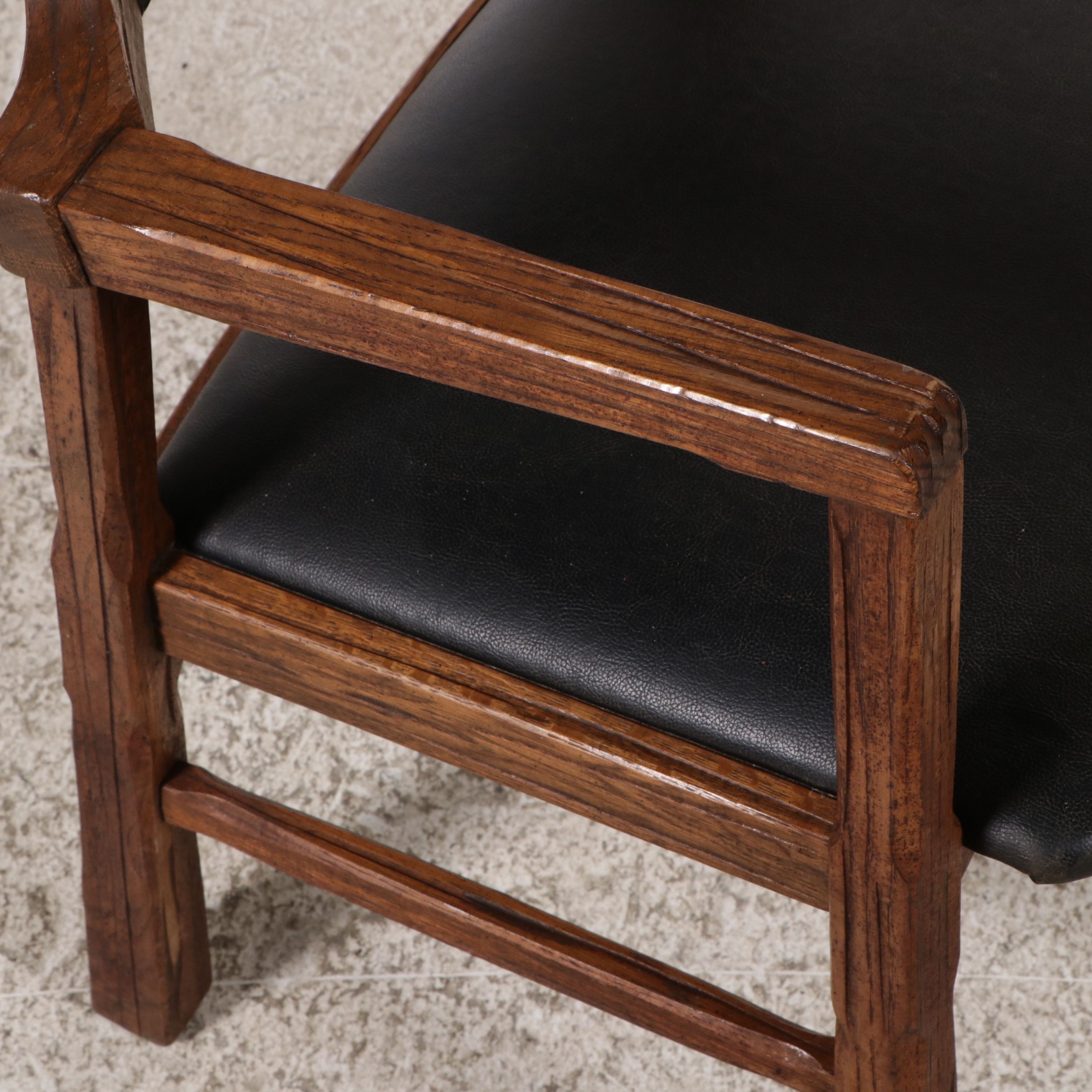 Pair of A. Brandt Co. Mid Century Modern Oak Armchairs, Mid-20th Century