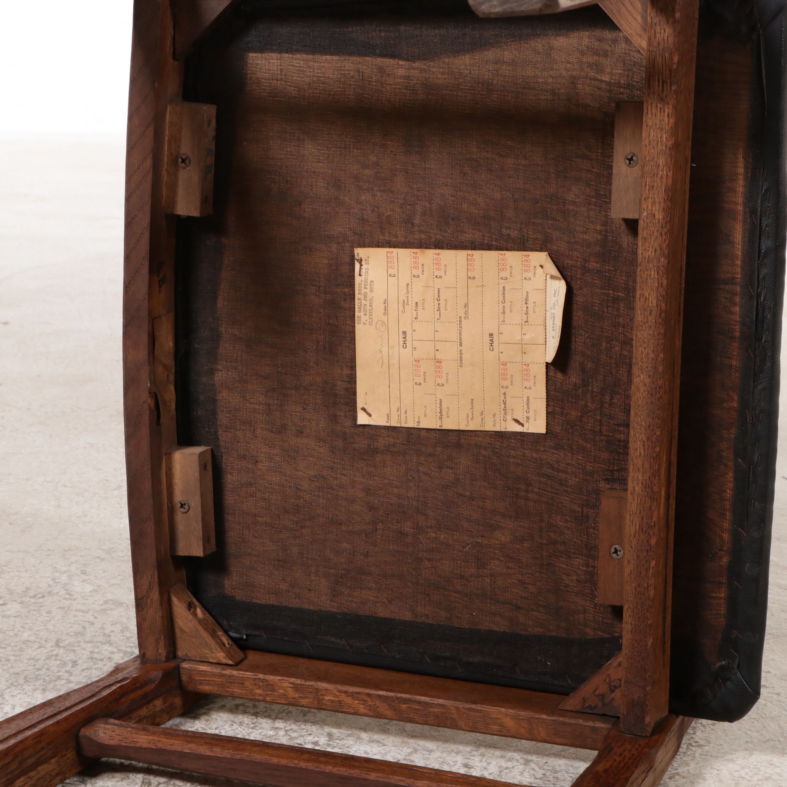 Pair of A. Brandt Co. Mid Century Modern Oak Armchairs, Mid-20th Century