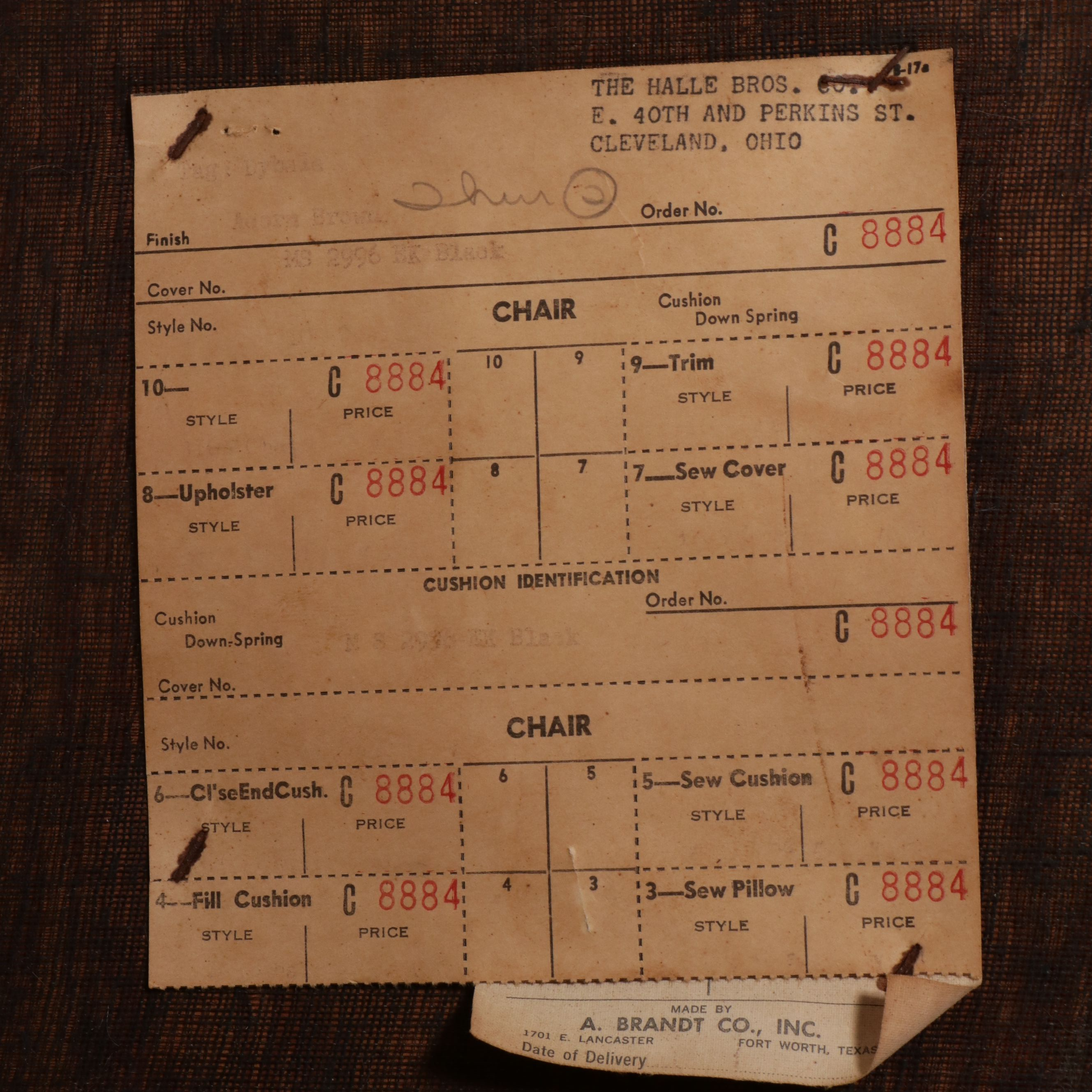 Pair of A. Brandt Co. Mid Century Modern Oak Armchairs, Mid-20th Century