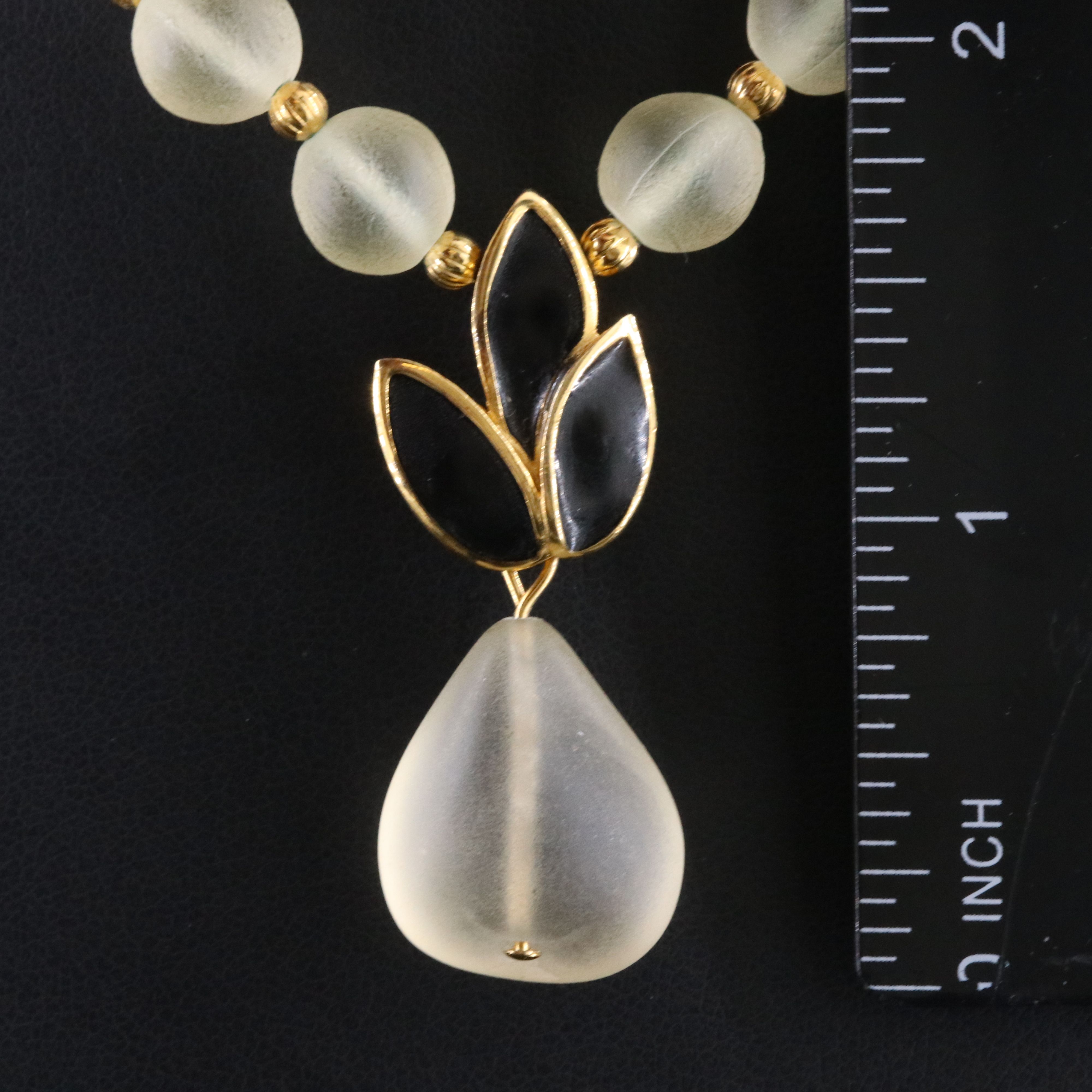 Givenchy Glass and Enamel Necklace