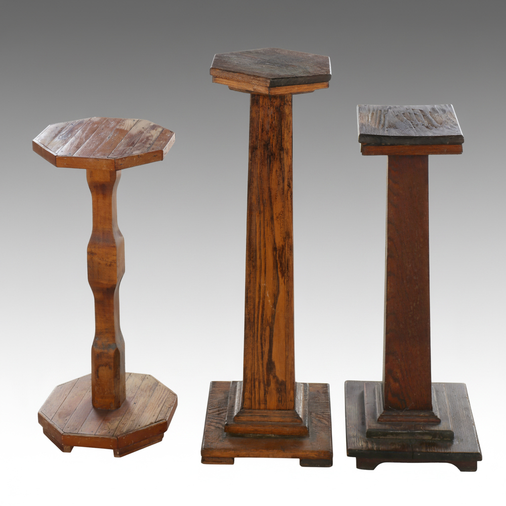 Wood Pedestal Stands