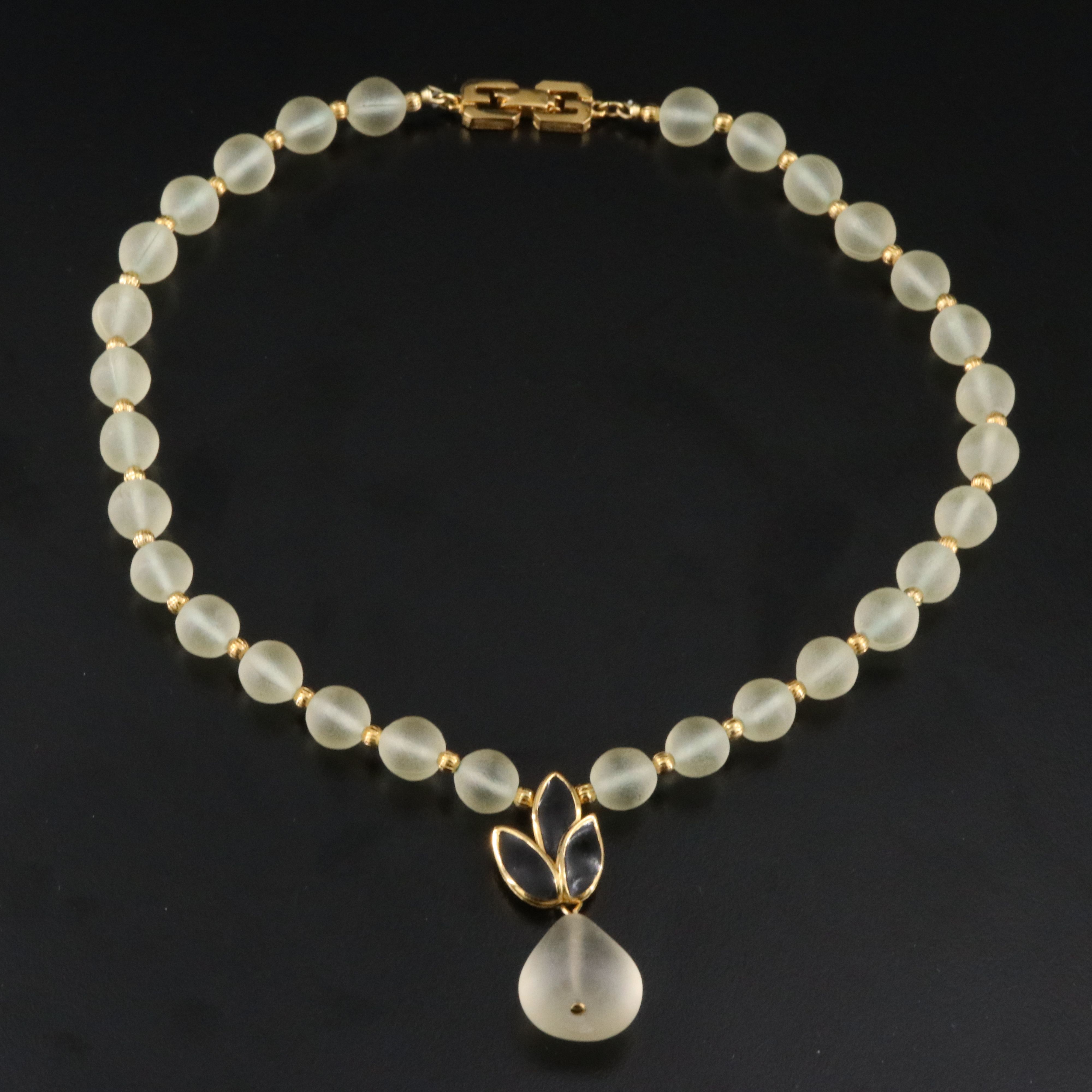 Givenchy Glass and Enamel Necklace