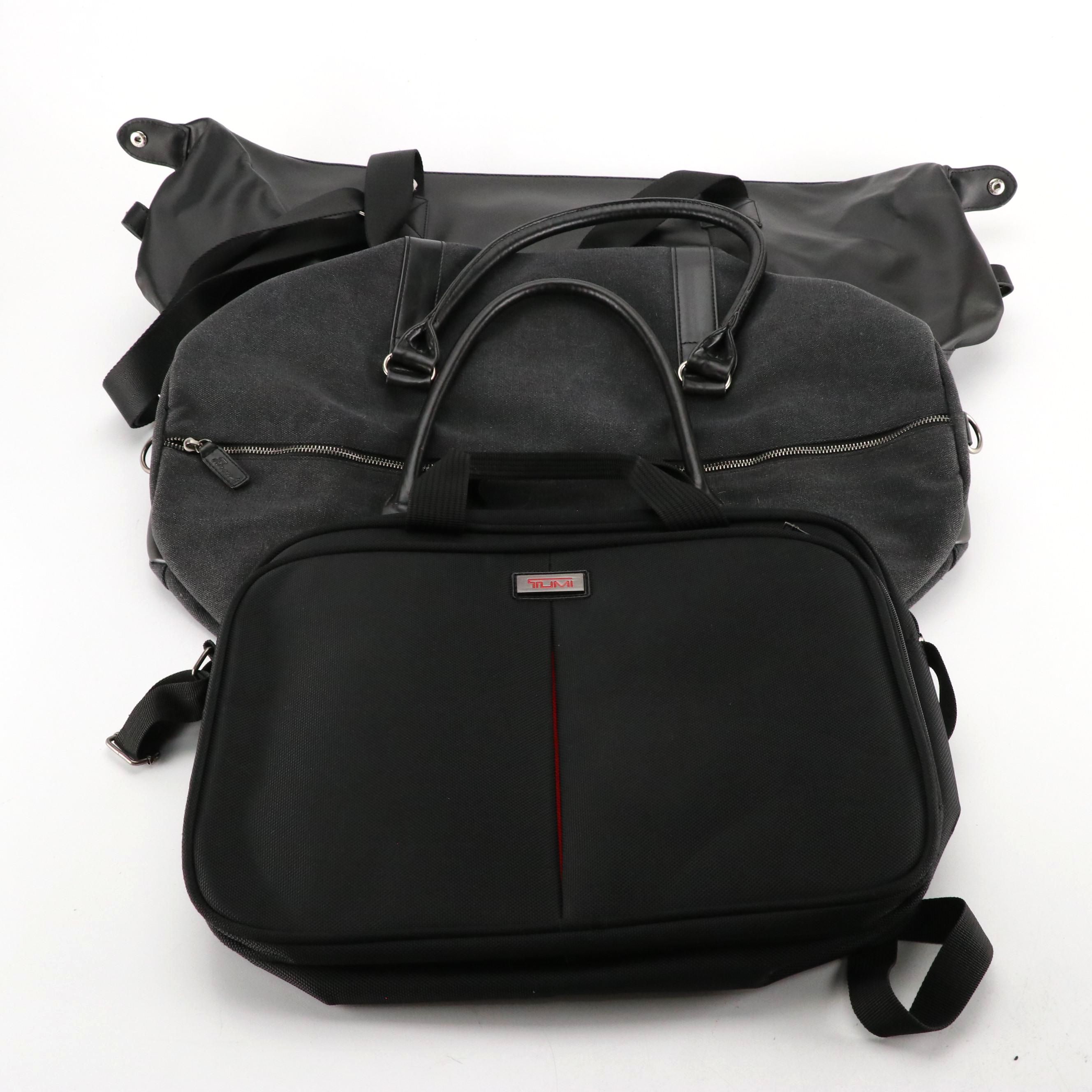 TUMI Nylon Laptop Bag, Brouck & Co. Grey Canvas Duffle Bag, Other Travel Bag