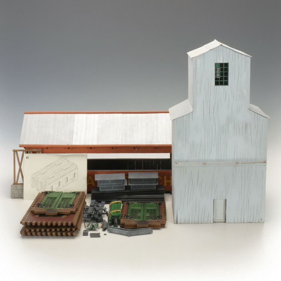 Handcrafted Mail Pouch Tobacco Railroad Bridge with Barn and More