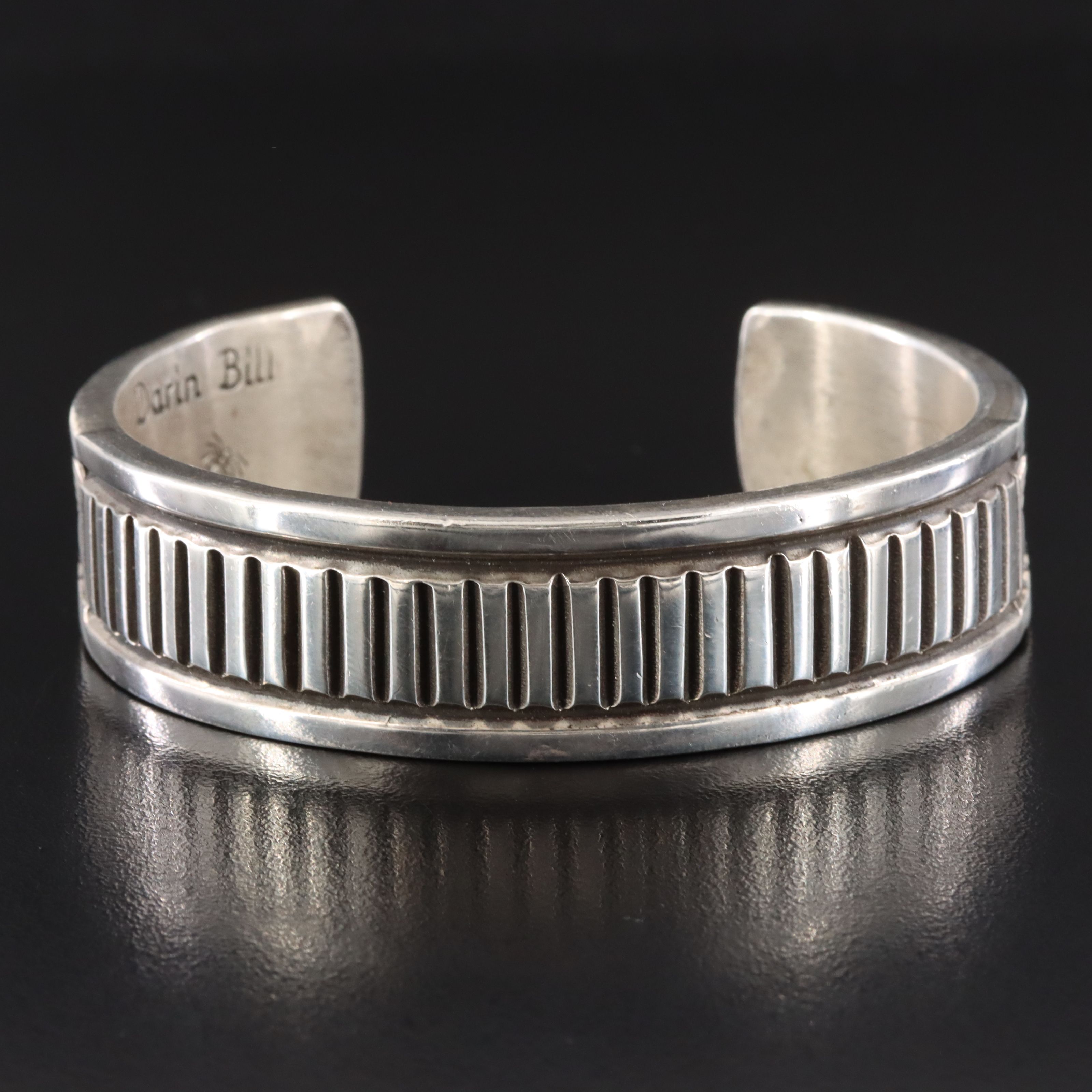 Darin Bill Navajo Diné Sterling Cuff Bracelet