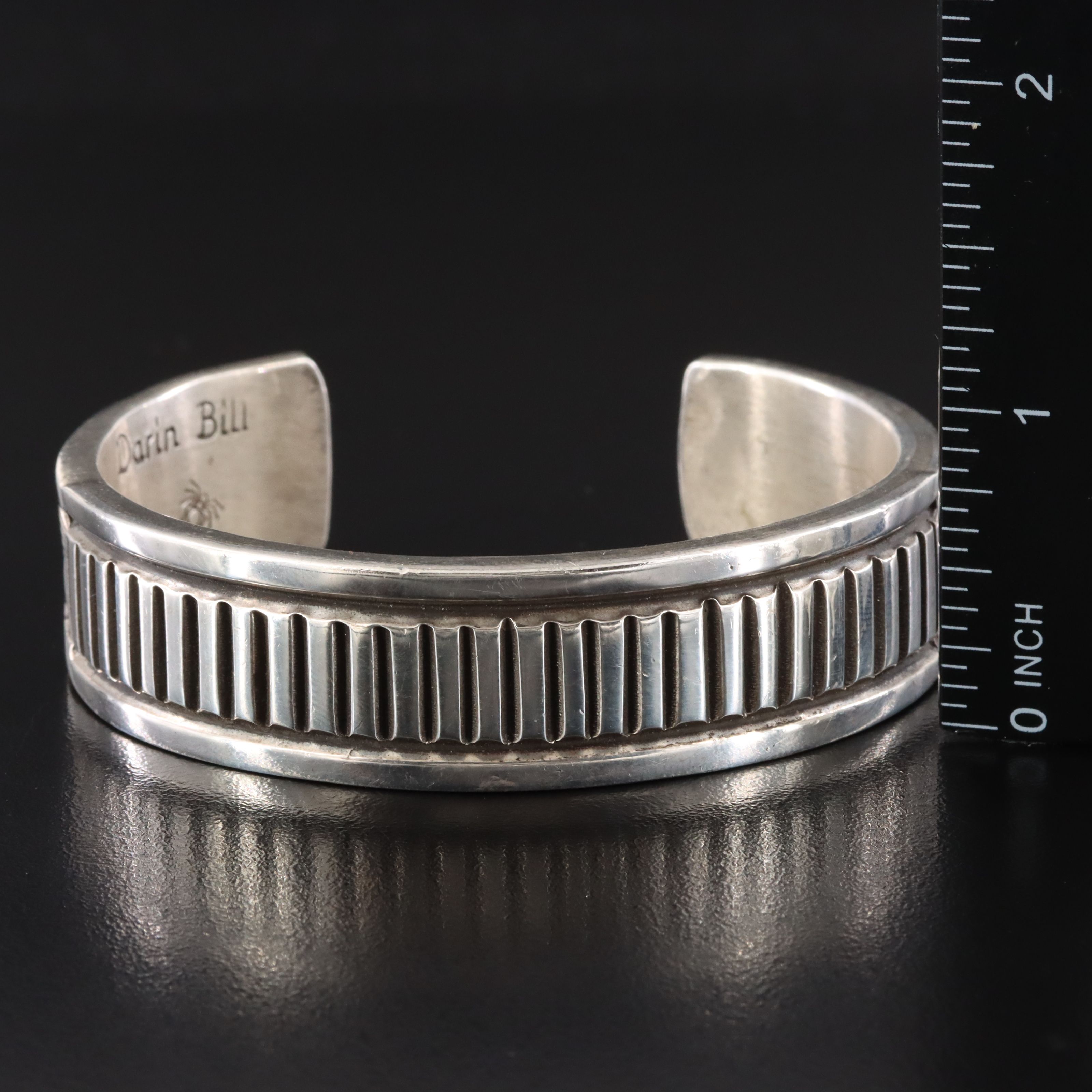 Darin Bill Navajo Diné Sterling Cuff Bracelet
