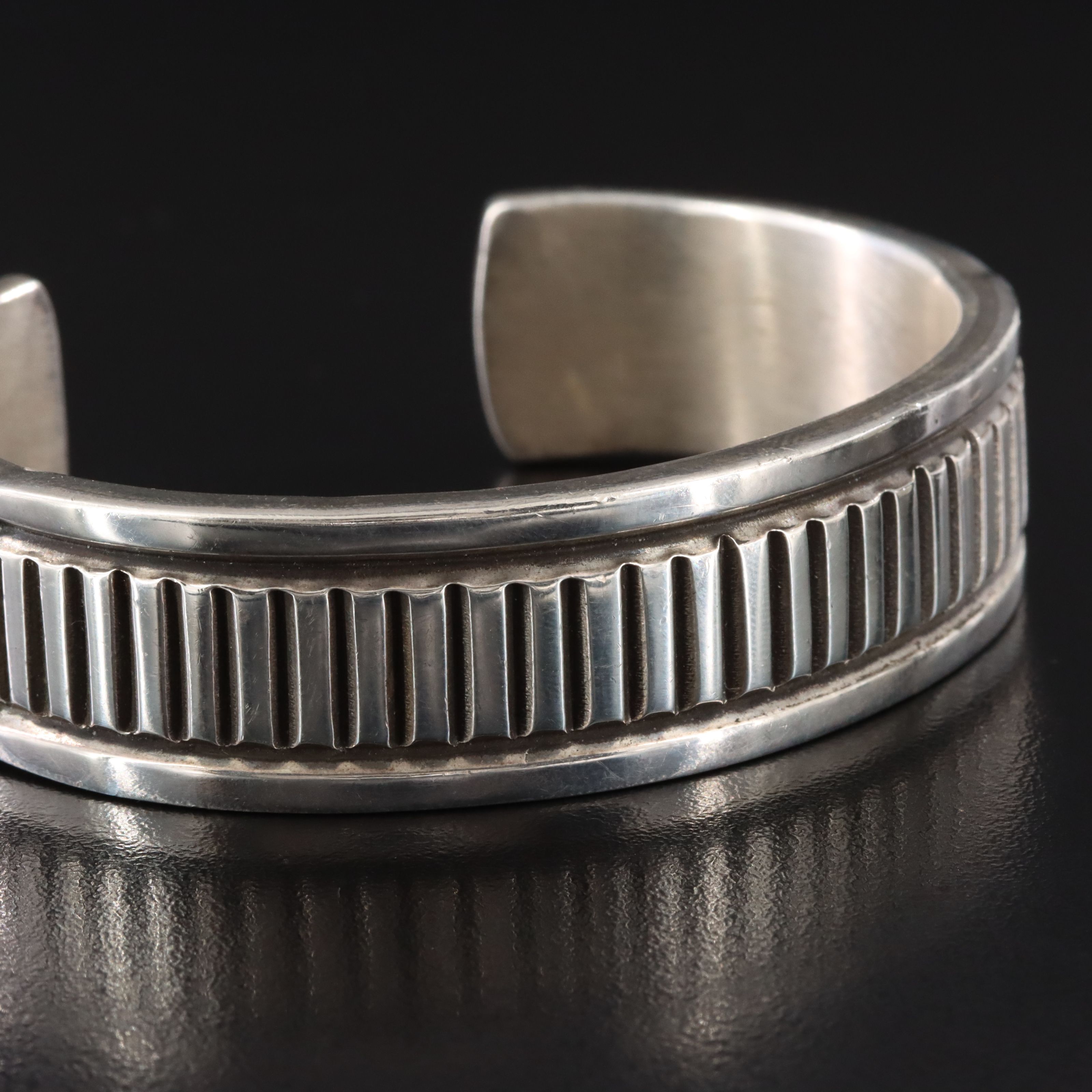Darin Bill Navajo Diné Sterling Cuff Bracelet