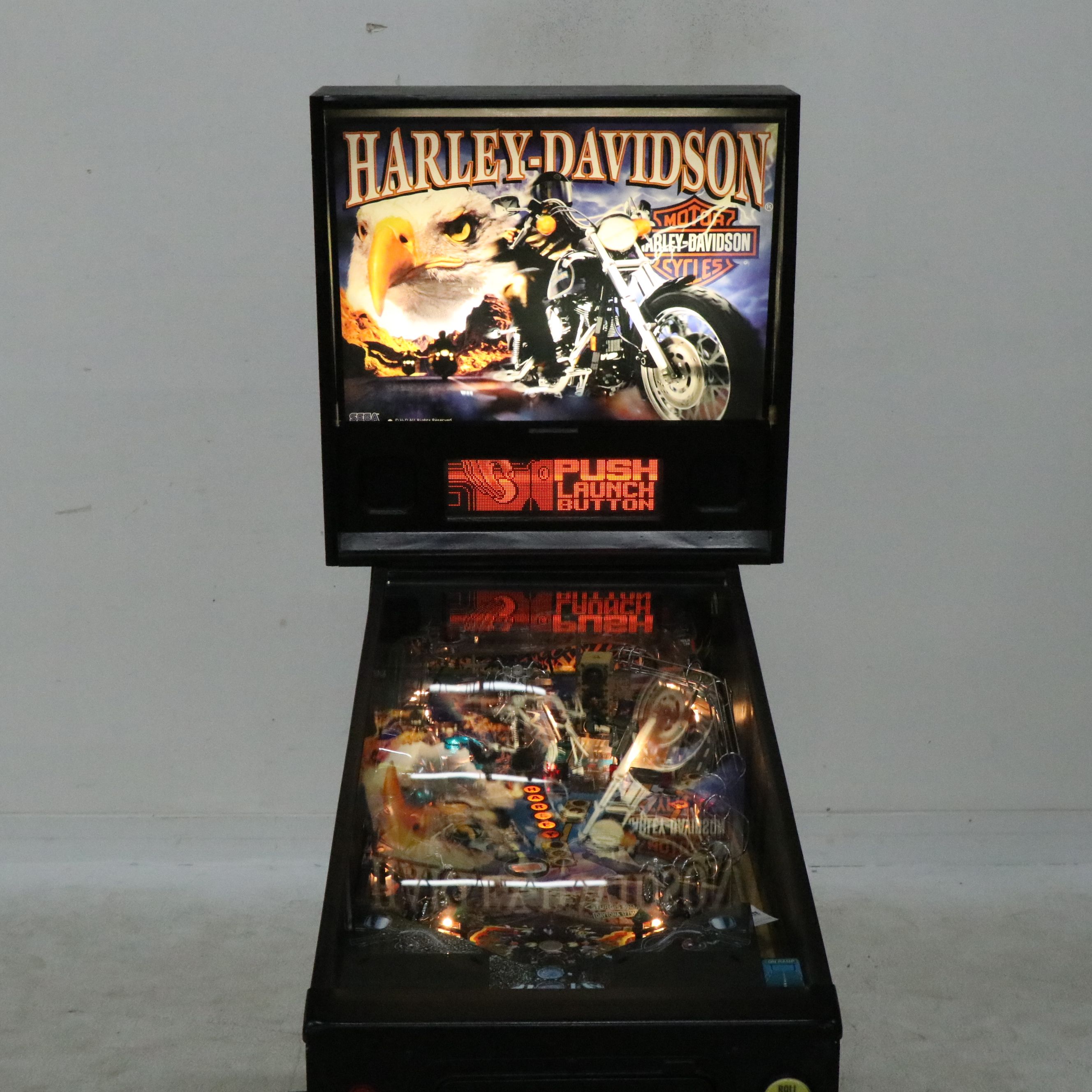 Sega "Harley-Davidson" Pinball Arcade Game, 1999