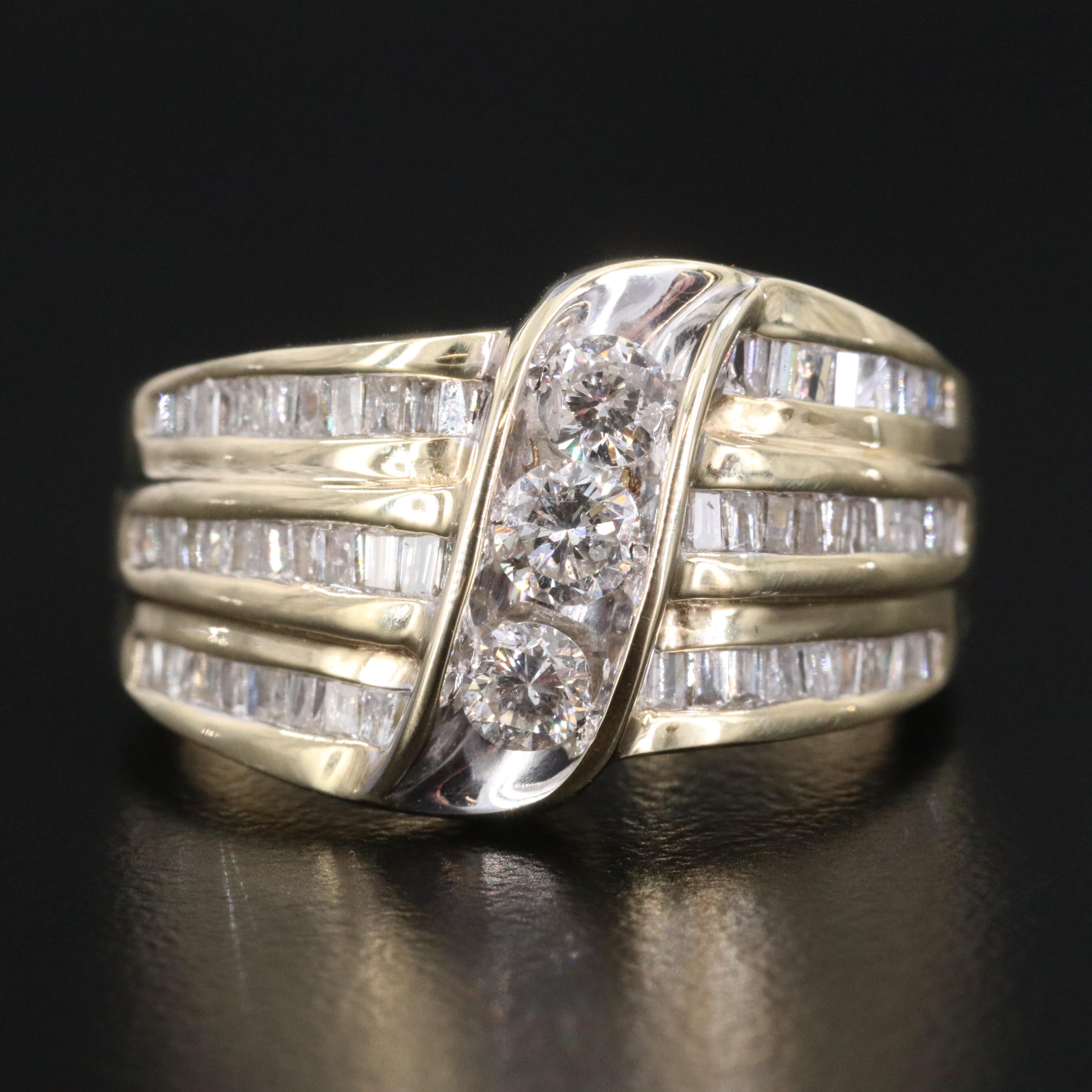 10K 0.90 CTW Crossover Ring