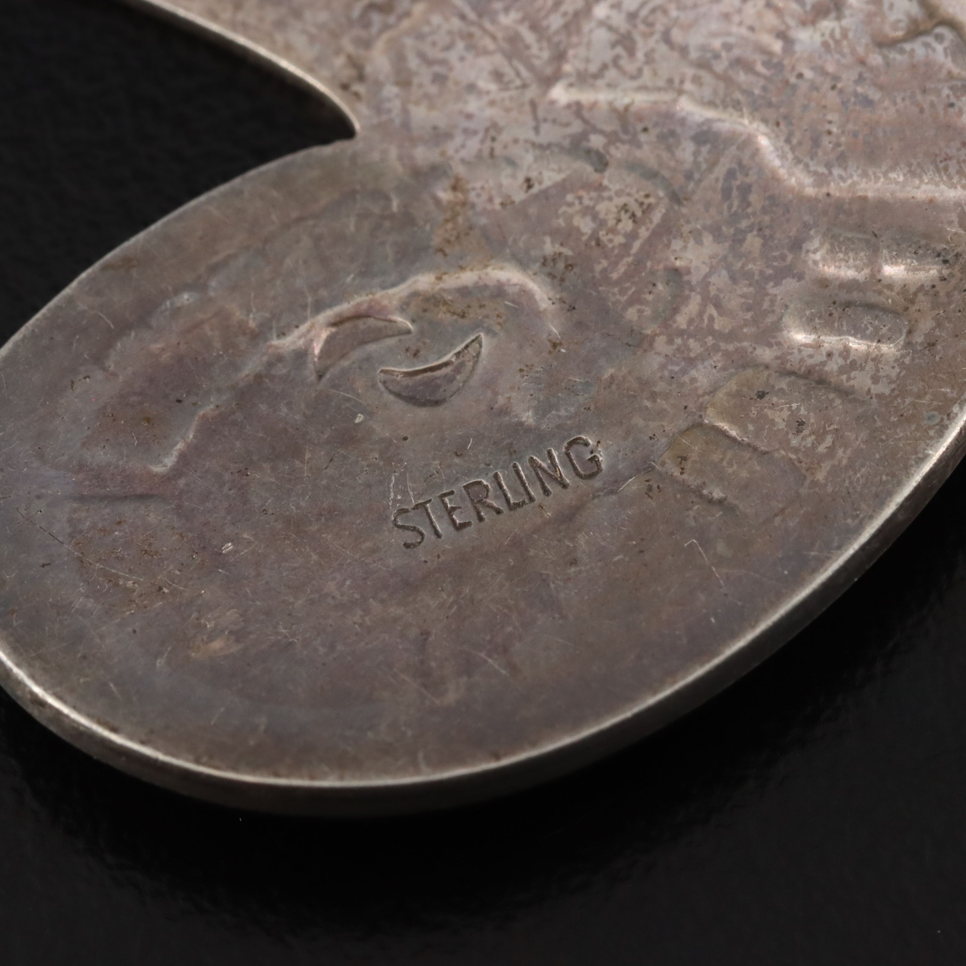 Phillip Honanie Hopi Sterling Overlay Earrings