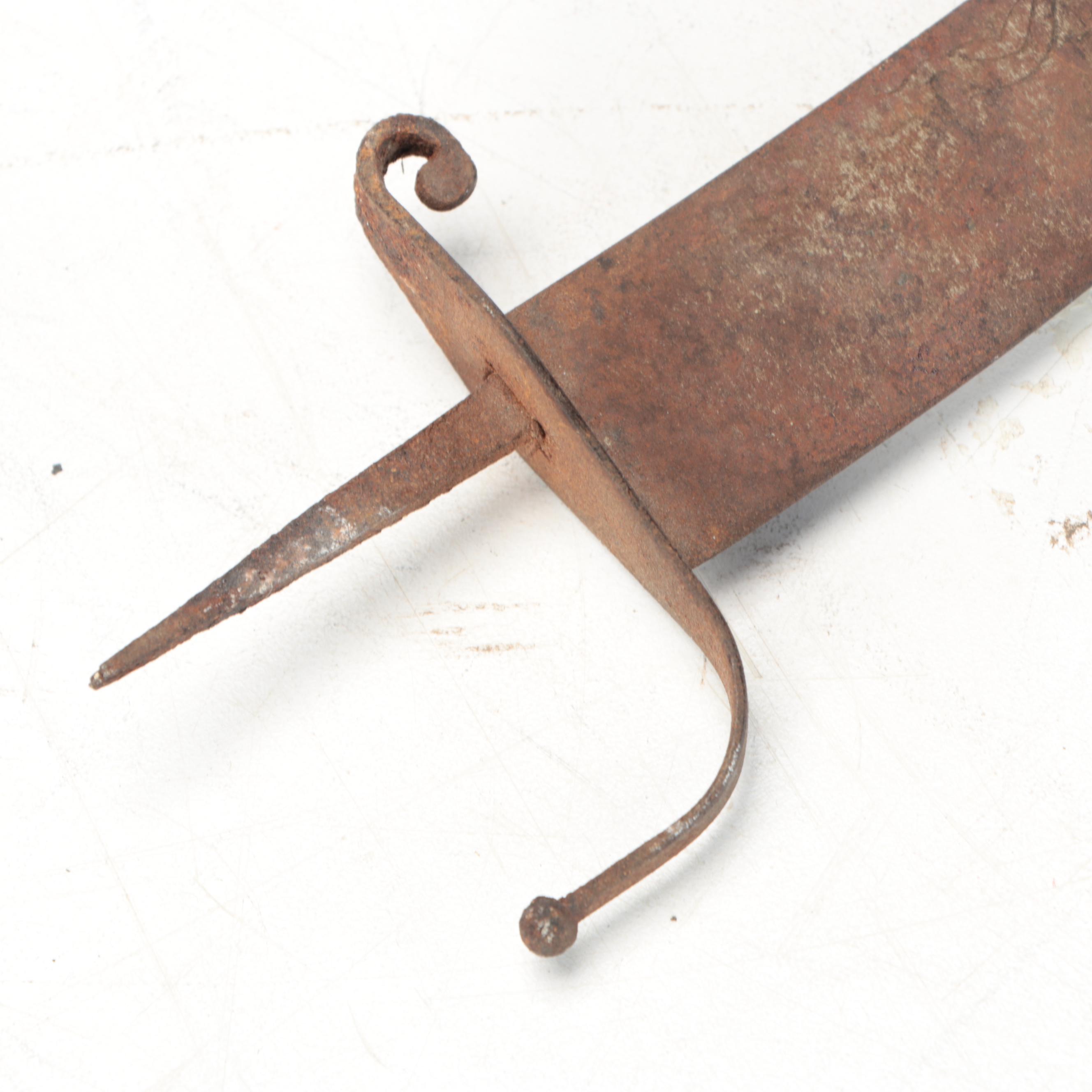 North African Curved Nimcha Swords with Decorative Wooden Sheaths