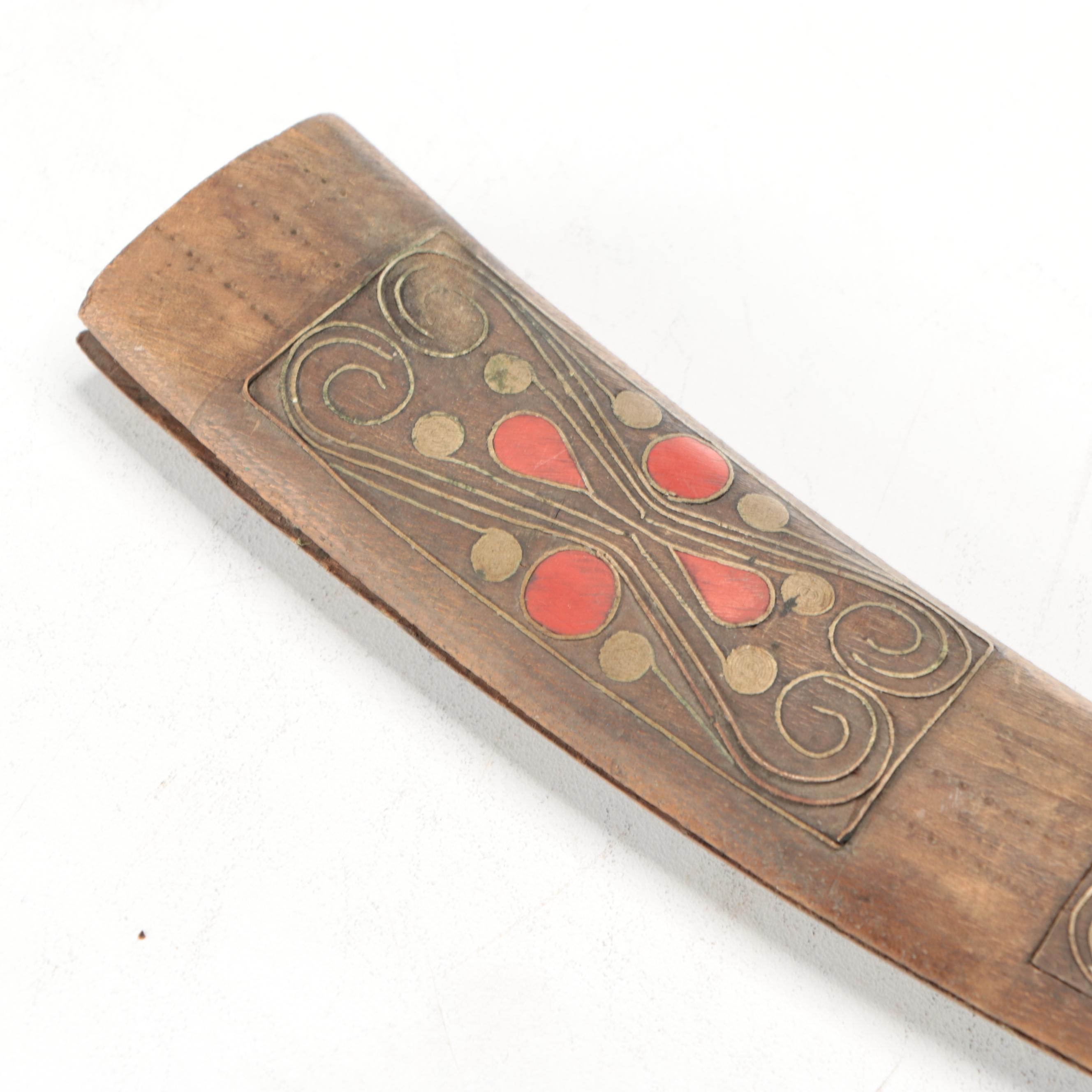 North African Curved Nimcha Swords with Decorative Wooden Sheaths