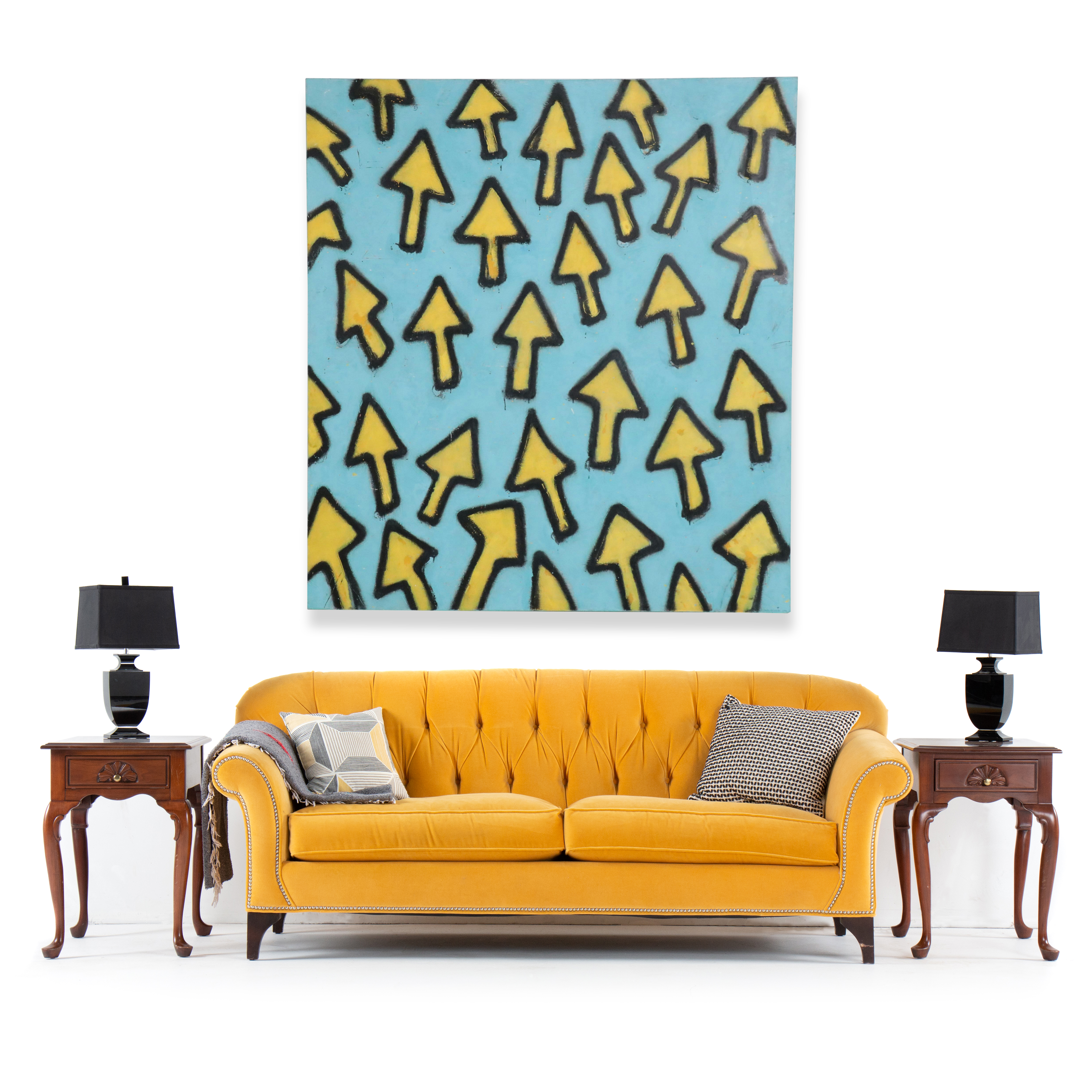 Bradley Narduzzi Rex Monumental Acrylic Painting "31 Arrows on Blue," 2008