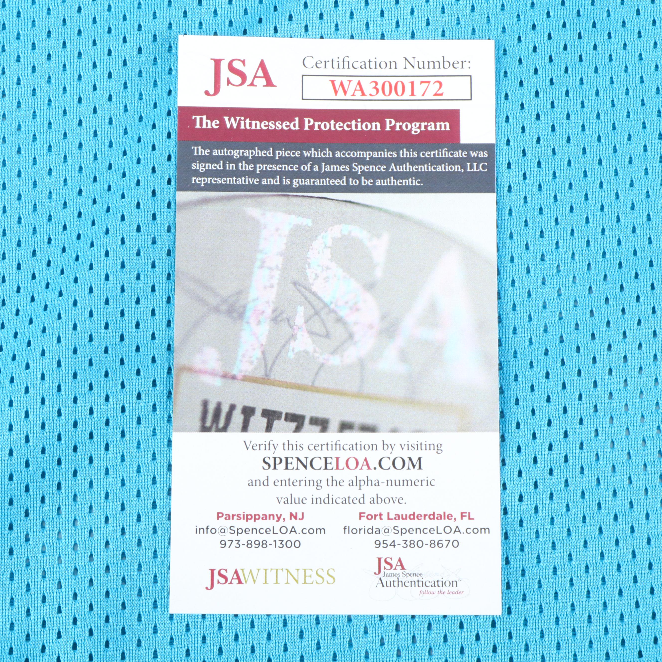 Tony Boselli and Mark Brunell Signed Jacksonville Jaguars Football Jerseys, JSA