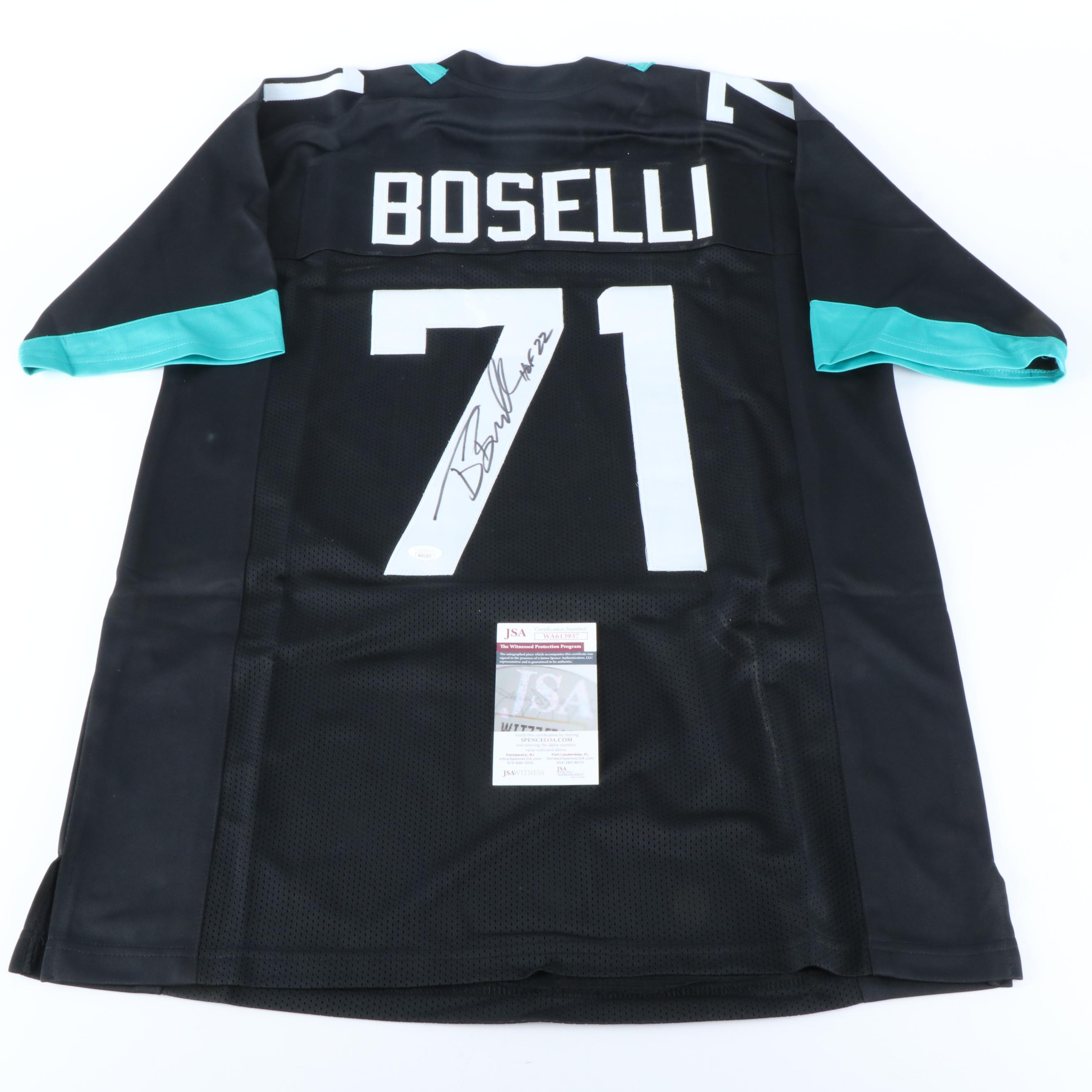 Tony Boselli and Mark Brunell Signed Jacksonville Jaguars Football Jerseys, JSA