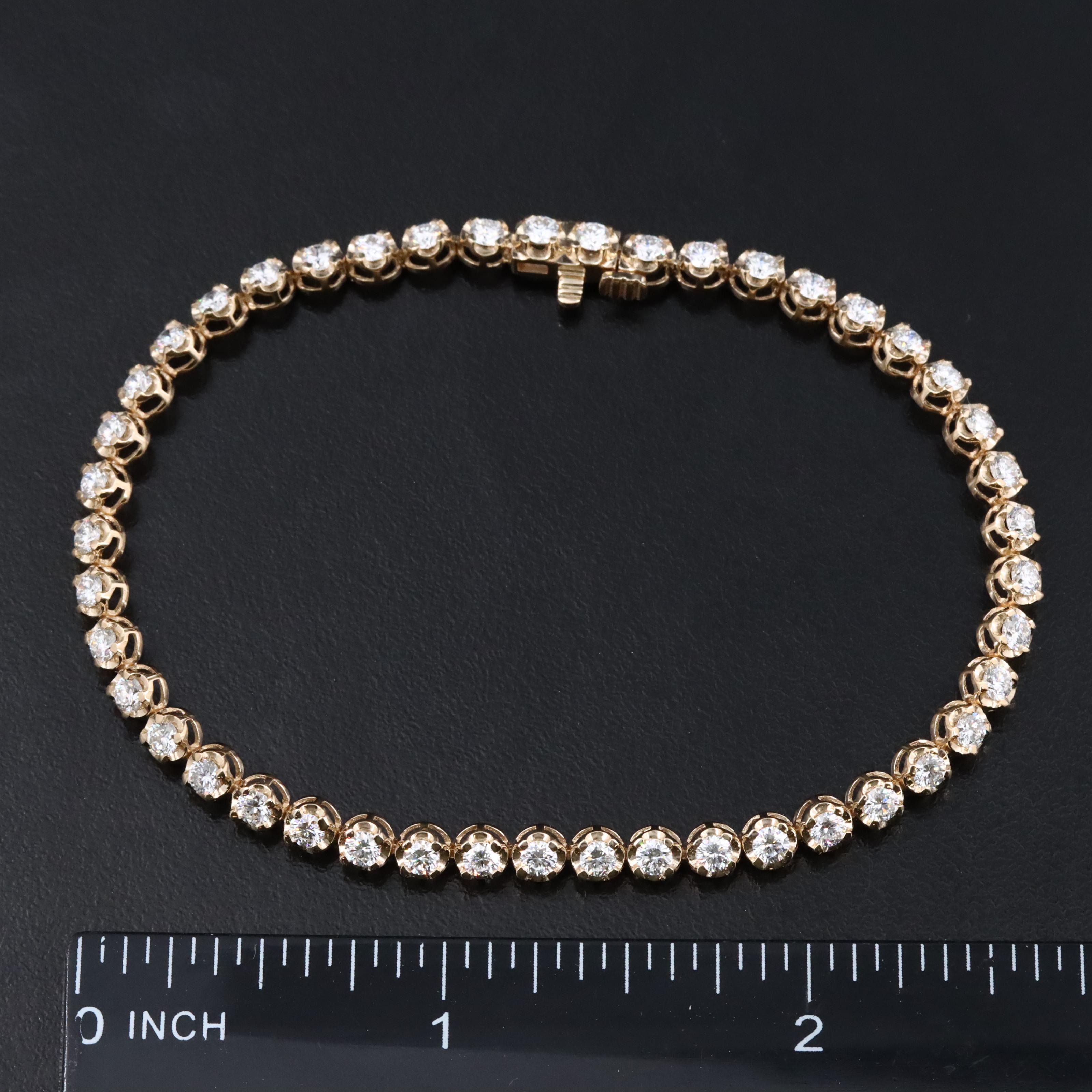14K 3.20 CTW Lab Grown Diamond Line Bracelet