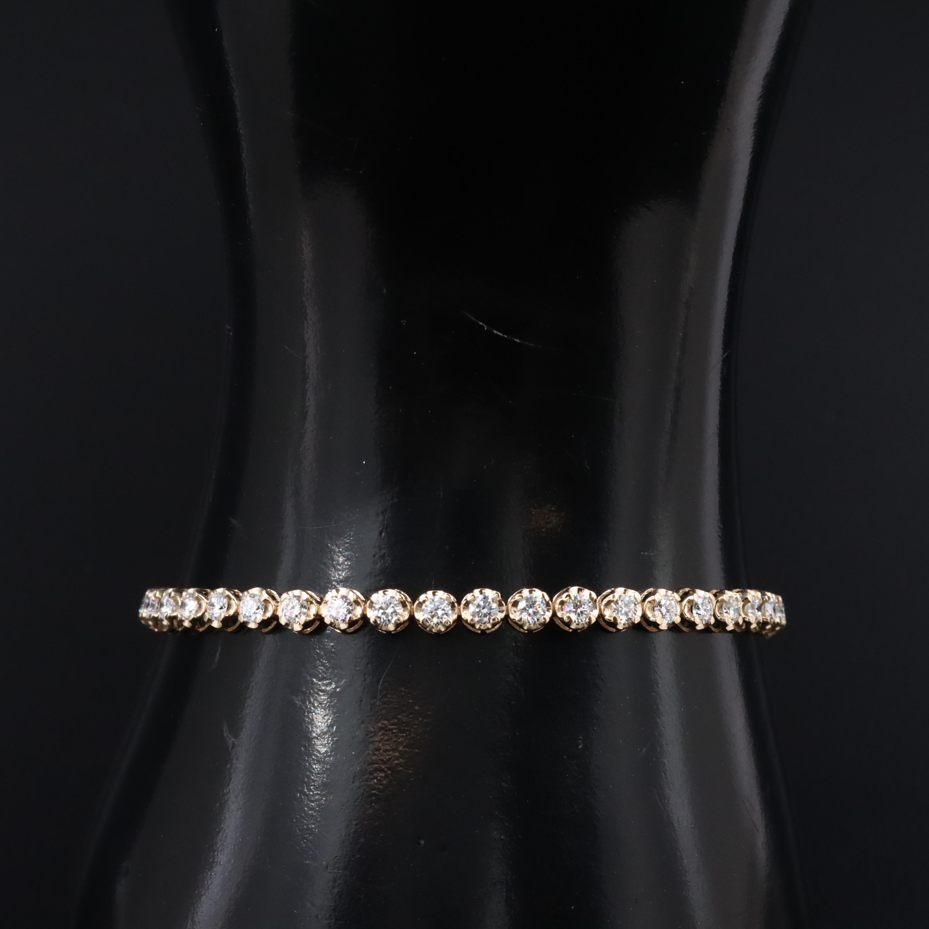 14K 3.20 CTW Lab Grown Diamond Line Bracelet