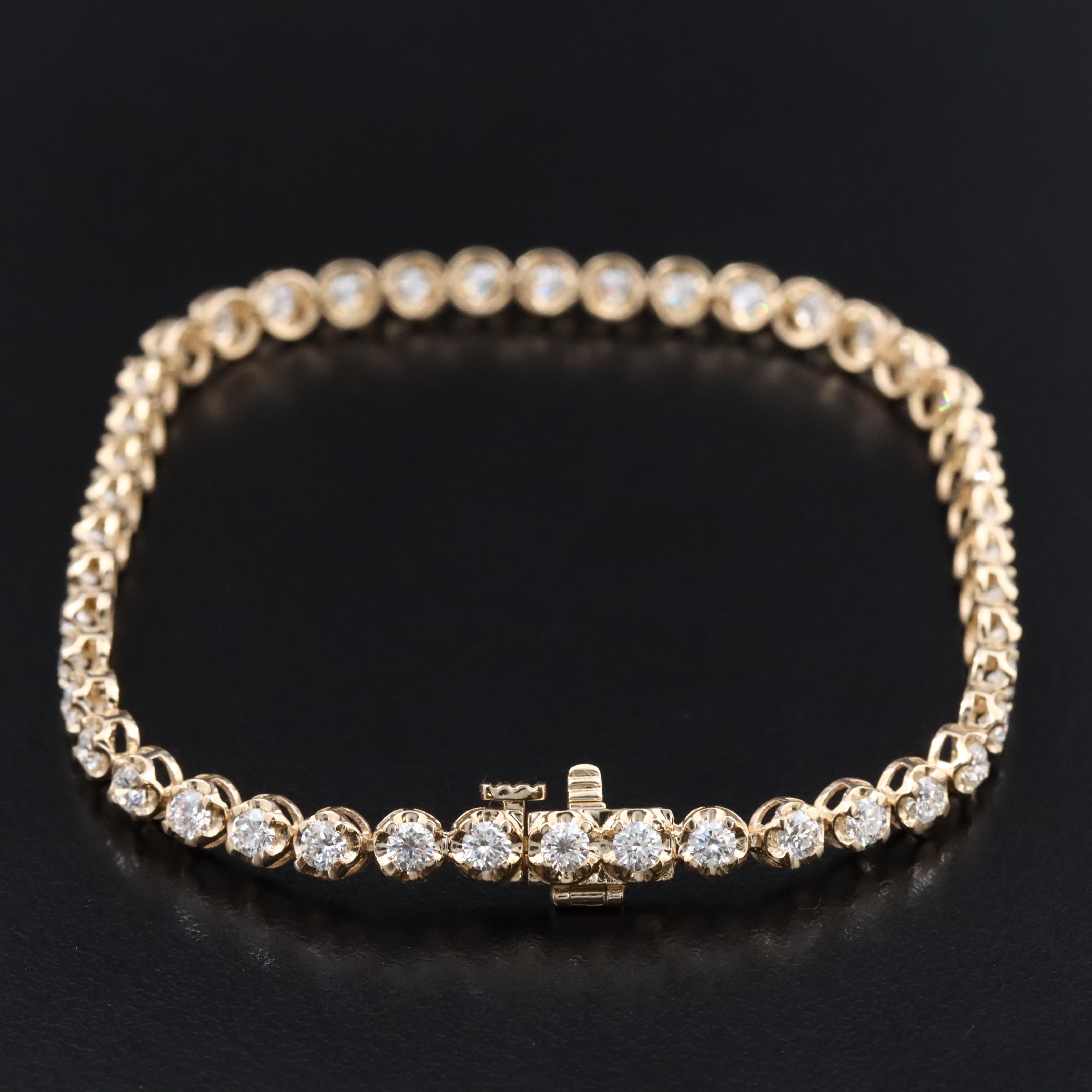 14K 3.20 CTW Lab Grown Diamond Line Bracelet