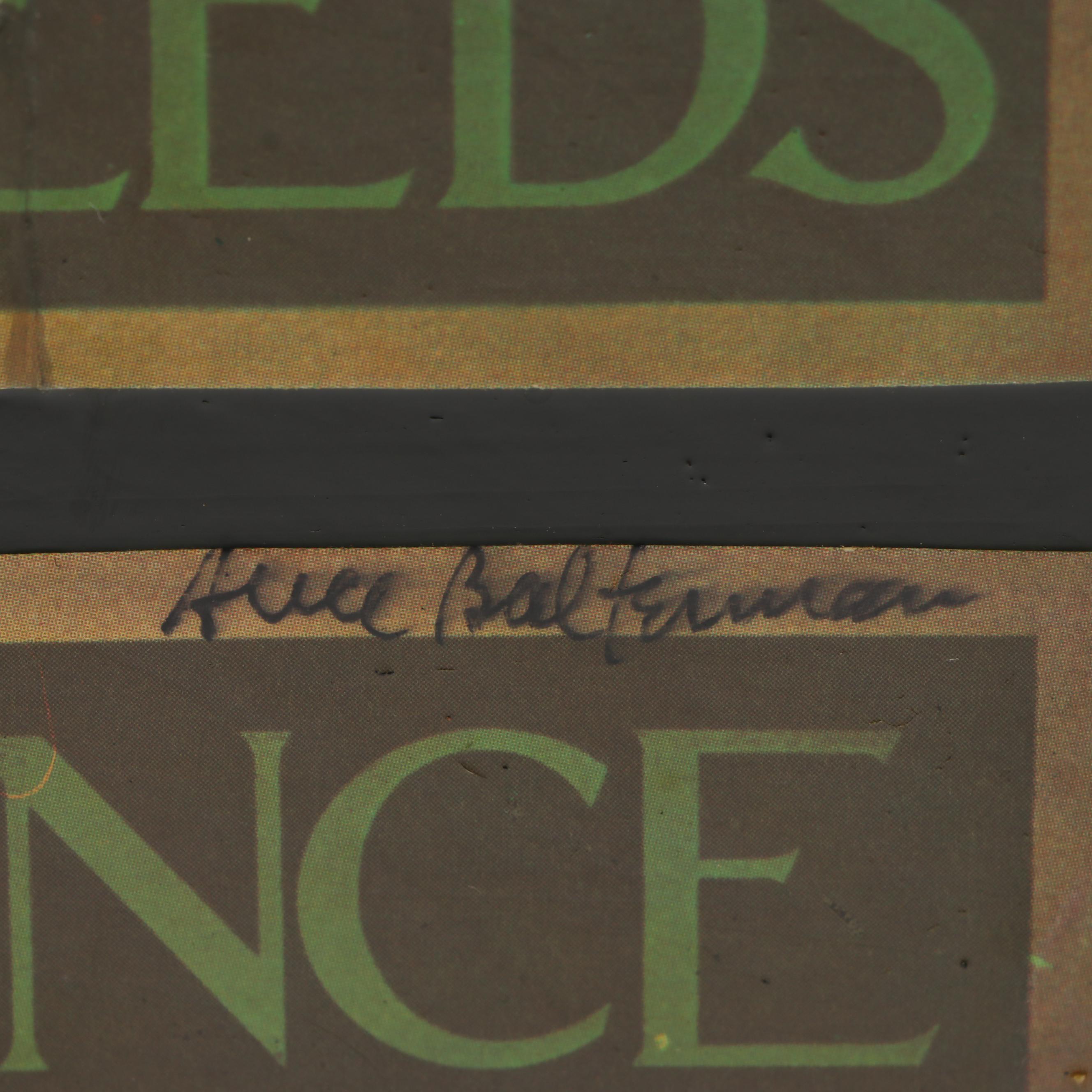 Alice Balterman Signed Military Decoupage Metal Wastebasket