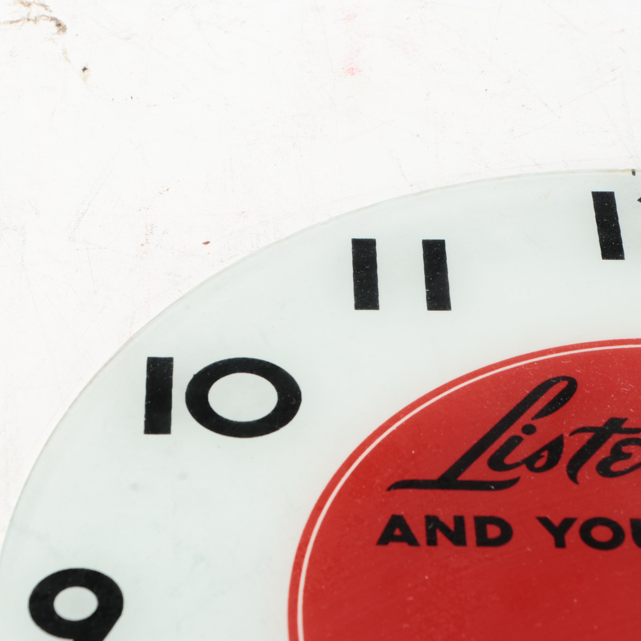 Westinghouse Radio Glass Advertising Clock Face, 20th Century