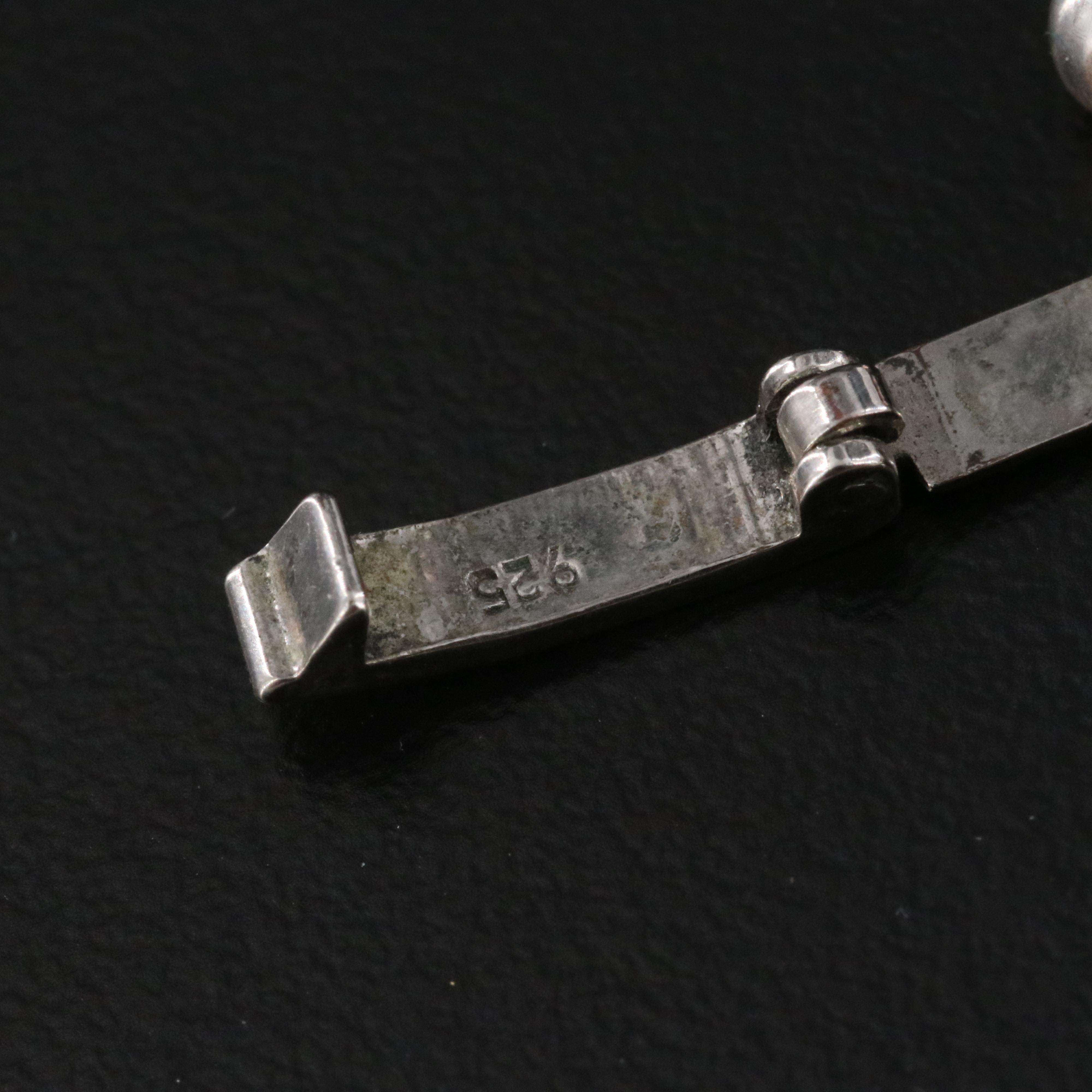 Sterling Turquoise Bracelet and Fancy Chain Bracelet