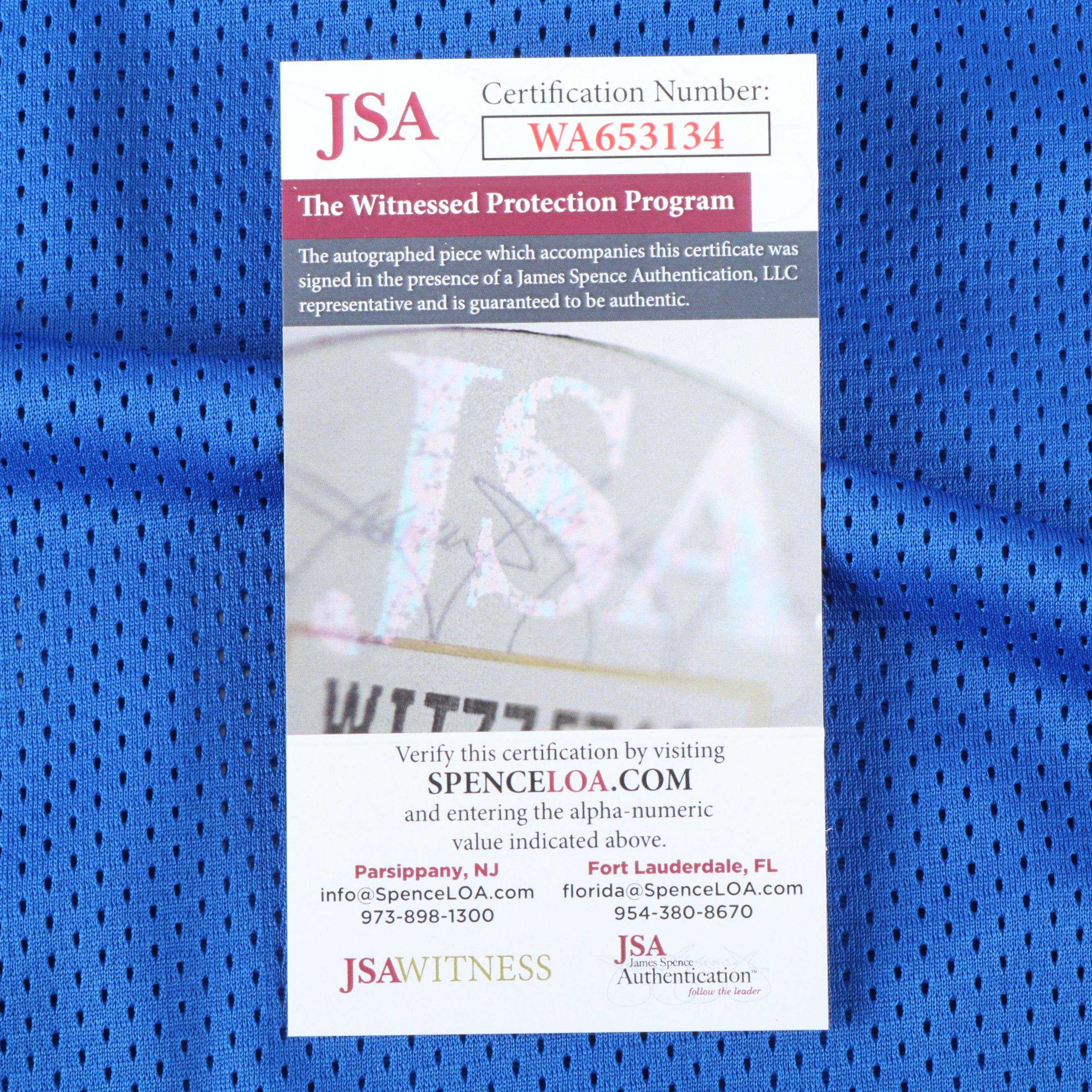 Kayvon Thibodeaux, Craig Morton, and Lenny Moore Signed Football Jerseys, JSA