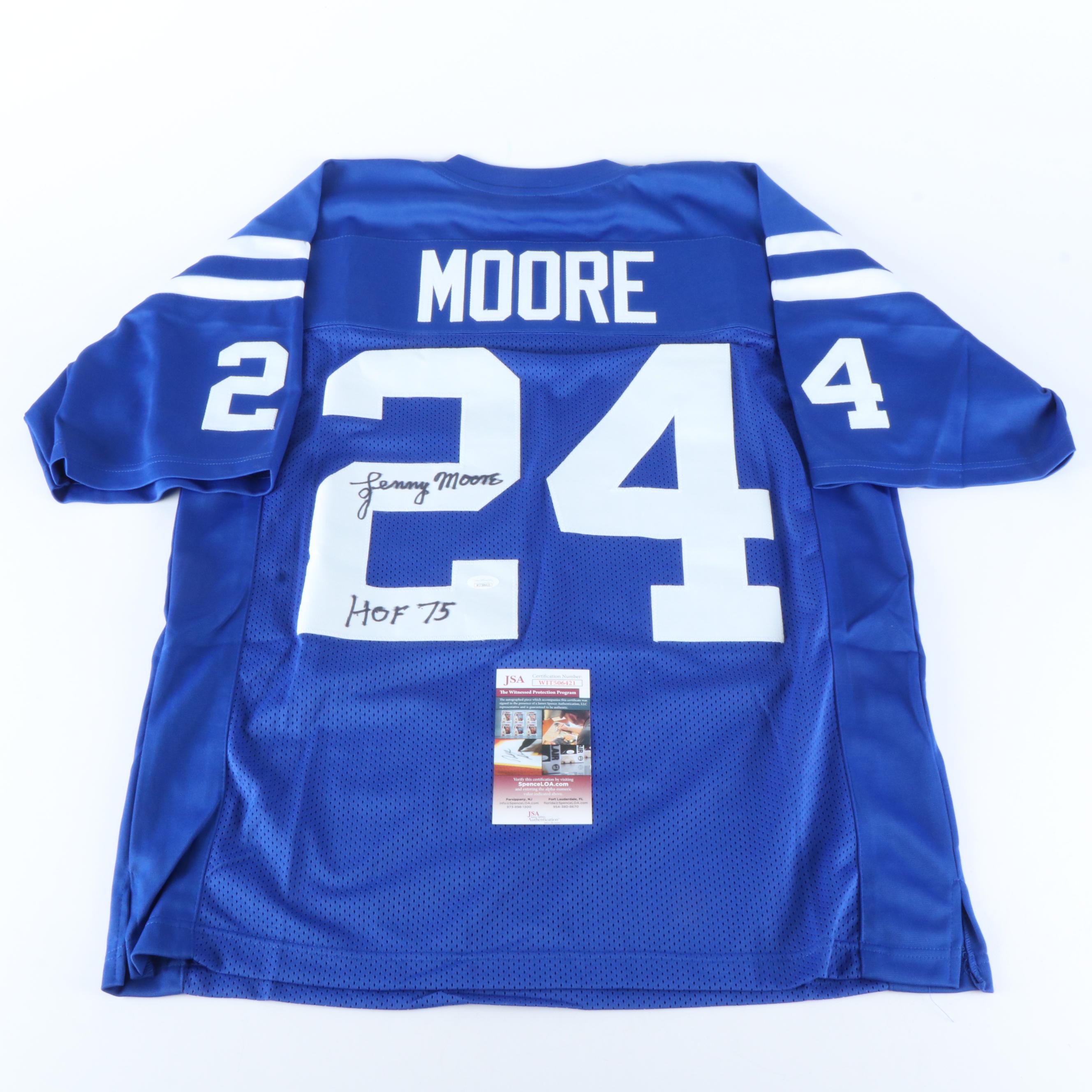 Kayvon Thibodeaux, Craig Morton, and Lenny Moore Signed Football Jerseys, JSA