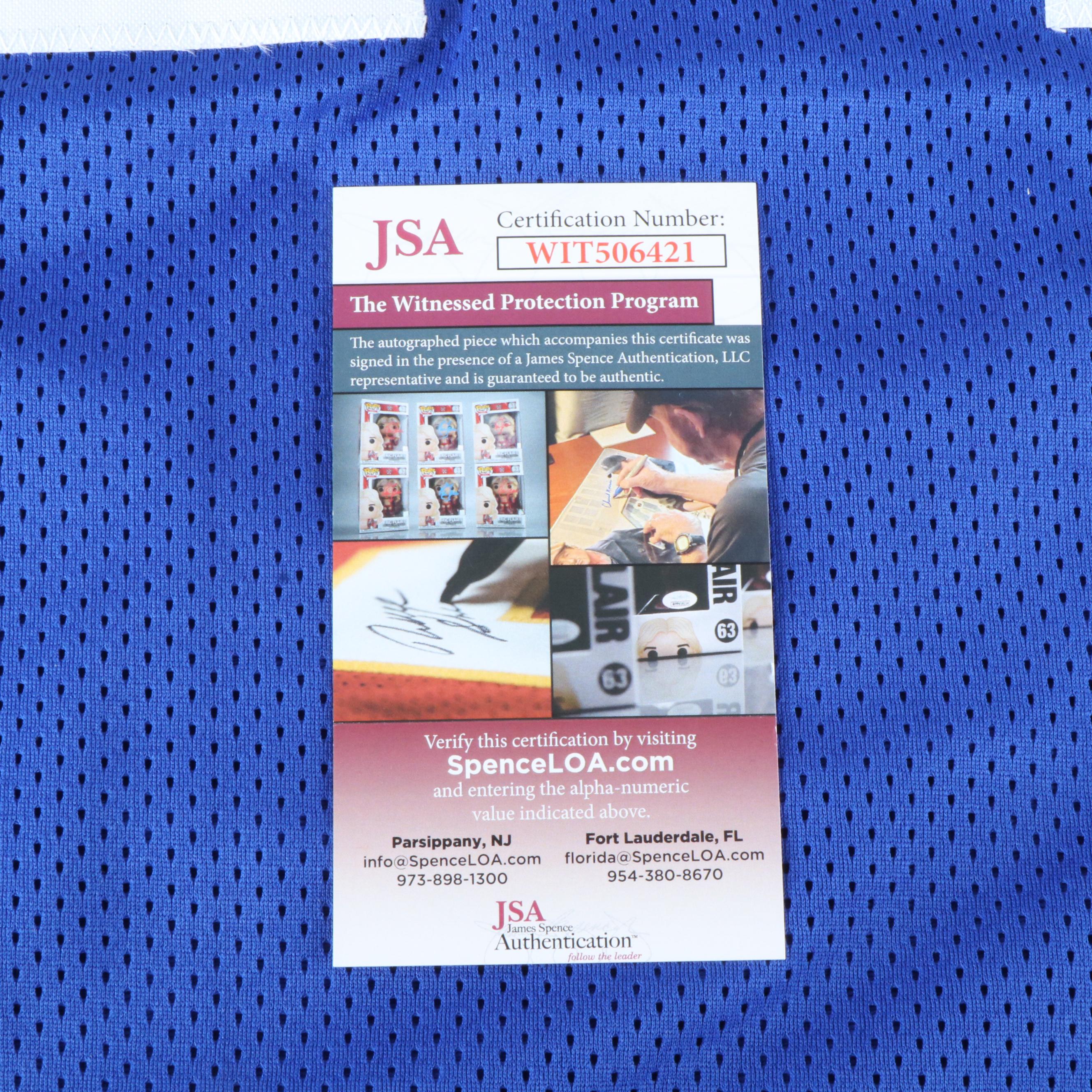 Kayvon Thibodeaux, Craig Morton, and Lenny Moore Signed Football Jerseys, JSA