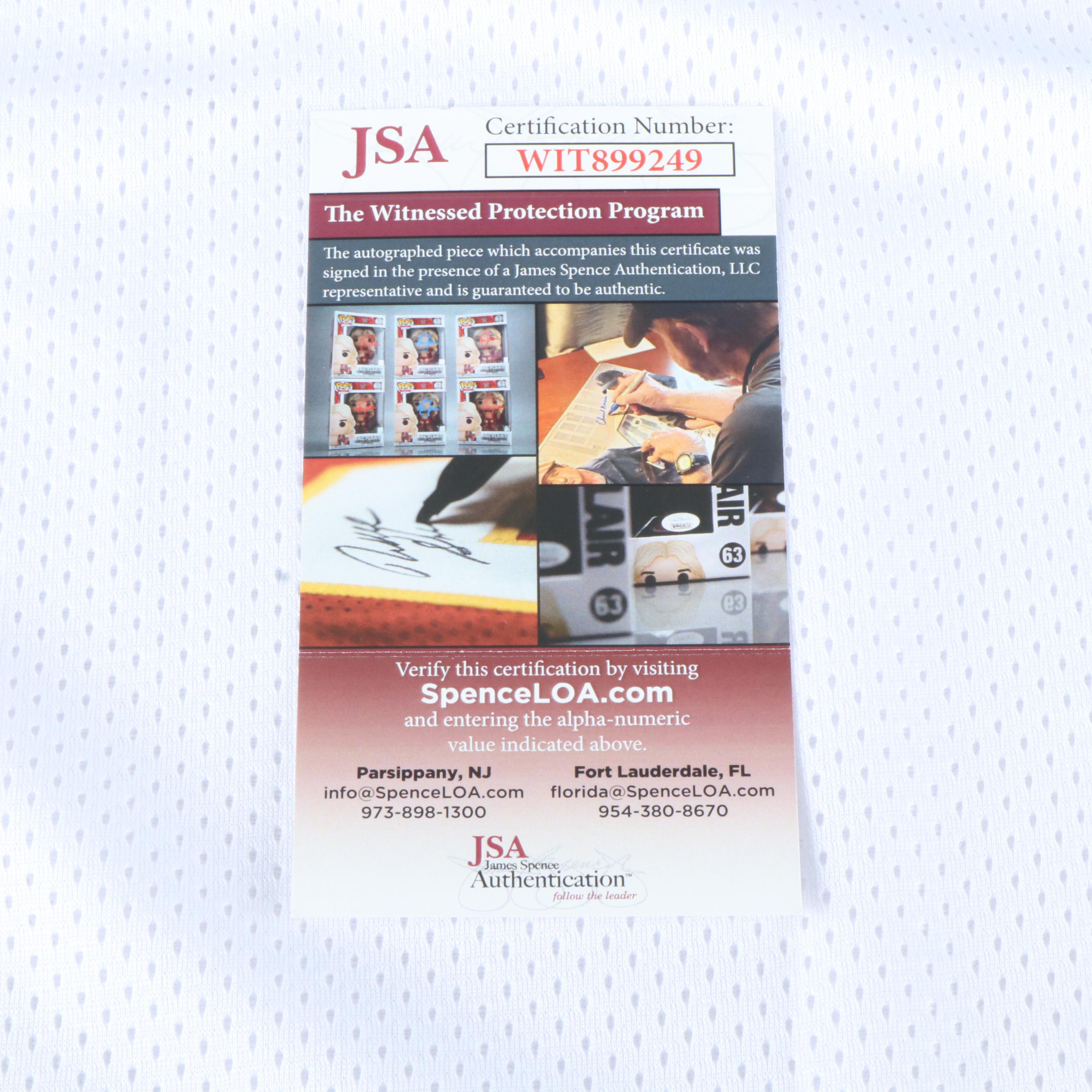 Kayvon Thibodeaux, Craig Morton, and Lenny Moore Signed Football Jerseys, JSA