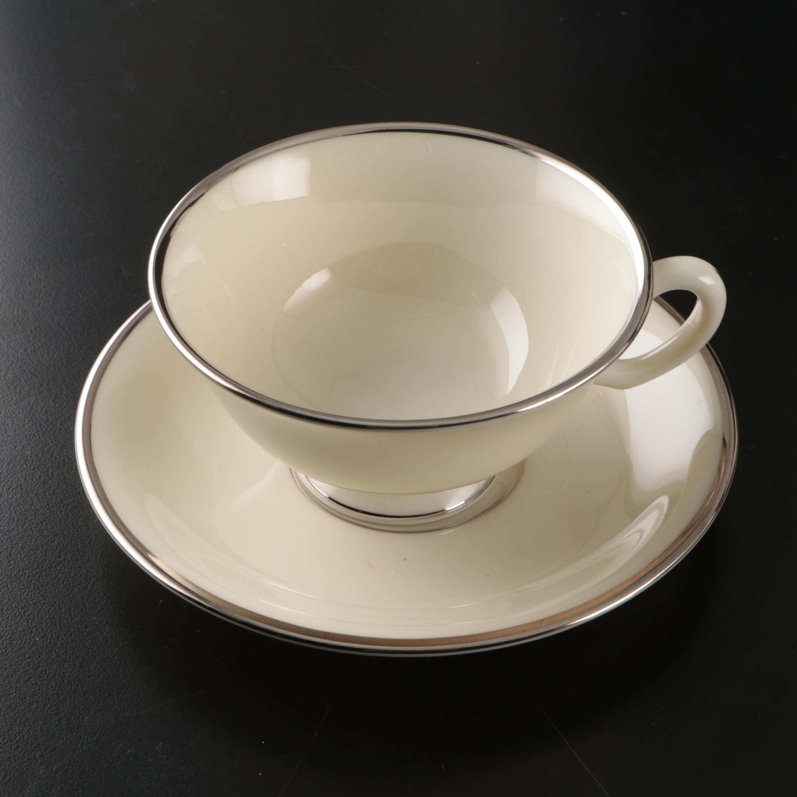 Lenox "Montclair" Platinum Trim Porcelain Dinnerware, 1949-2004