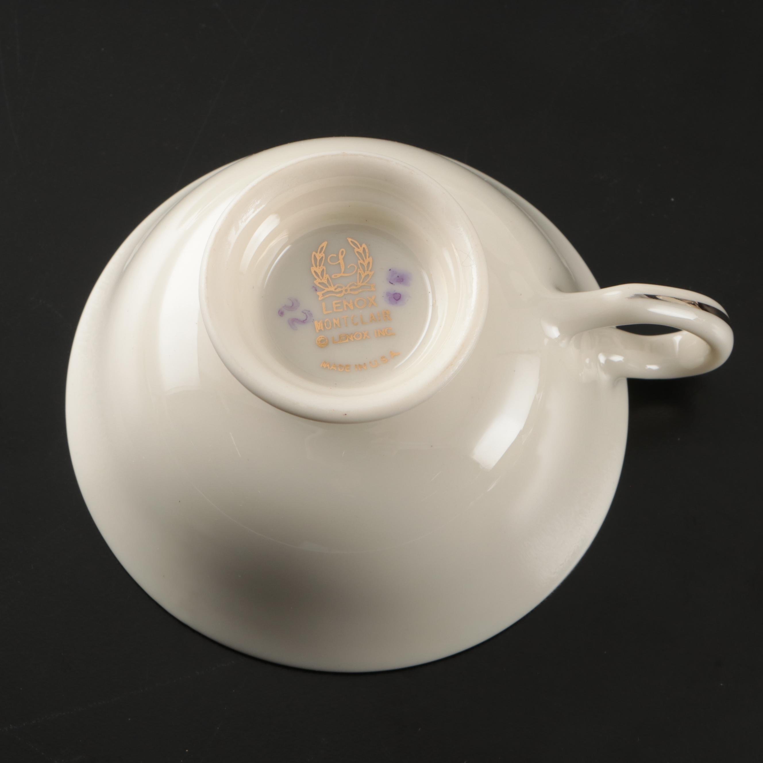 Lenox "Montclair" Platinum Trim Porcelain Dinnerware, 1949-2004