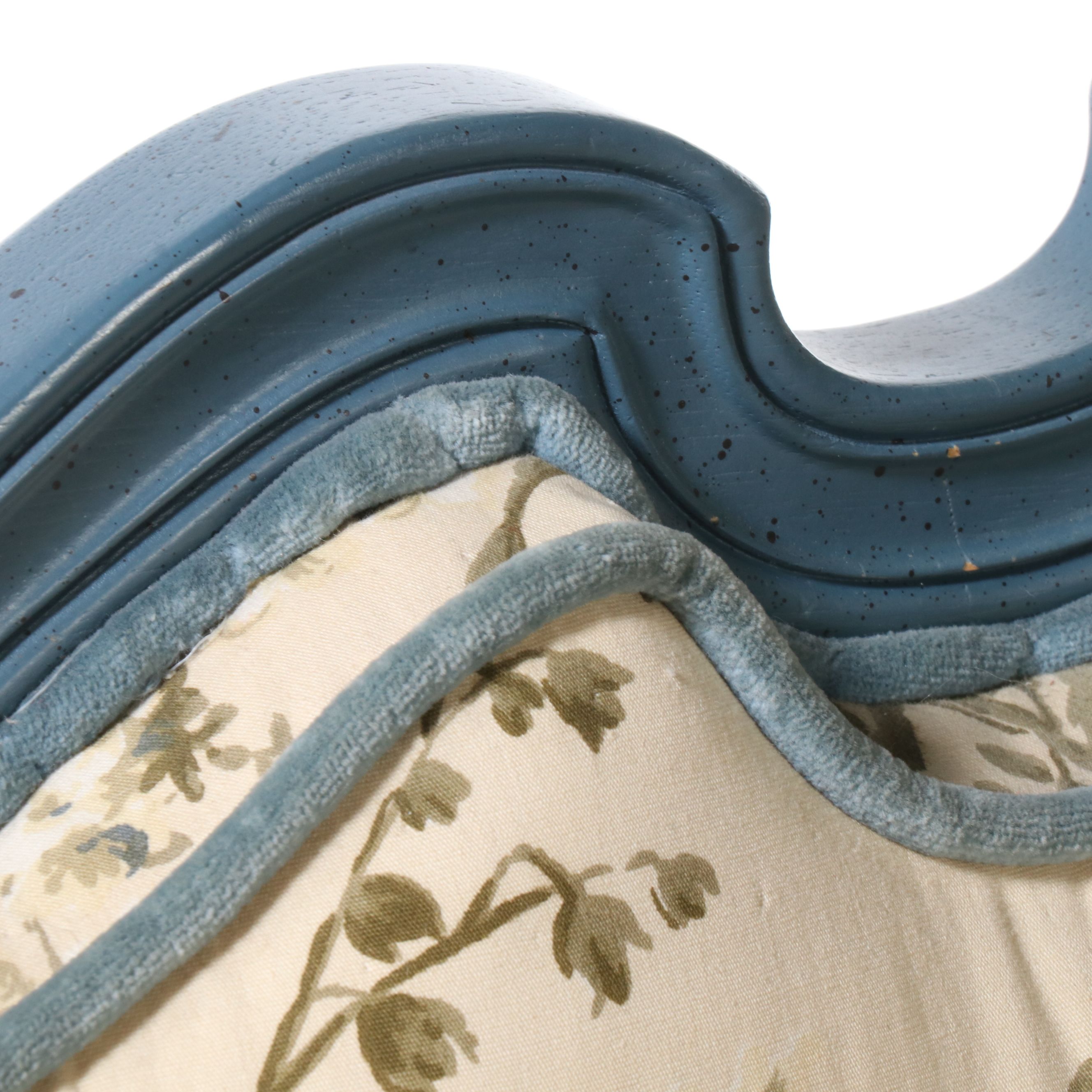 Pair of Henredon French Provincial Style Painted Wood and Upholstered Armchairs