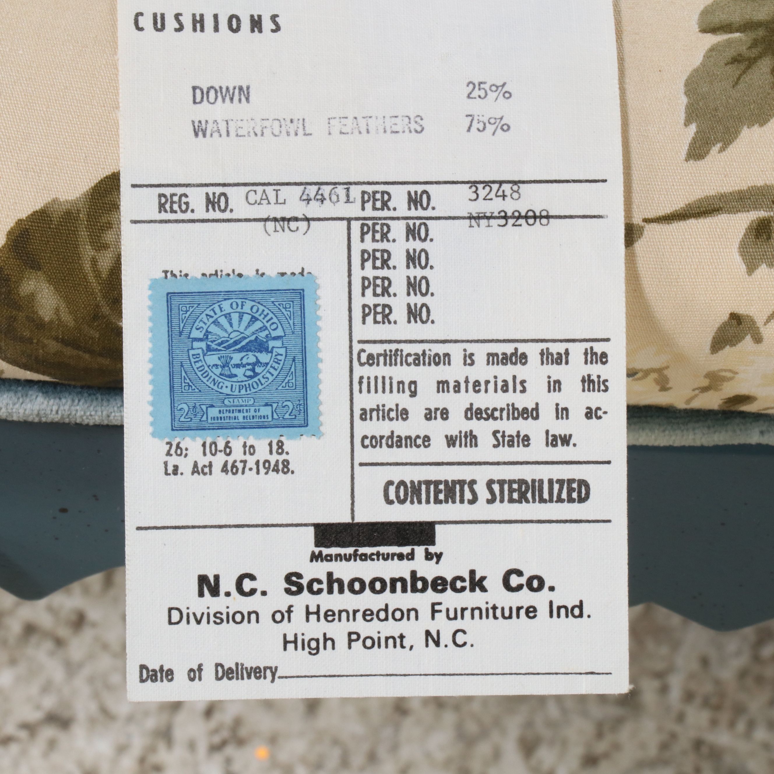 Pair of Henredon French Provincial Style Painted Wood and Upholstered Armchairs