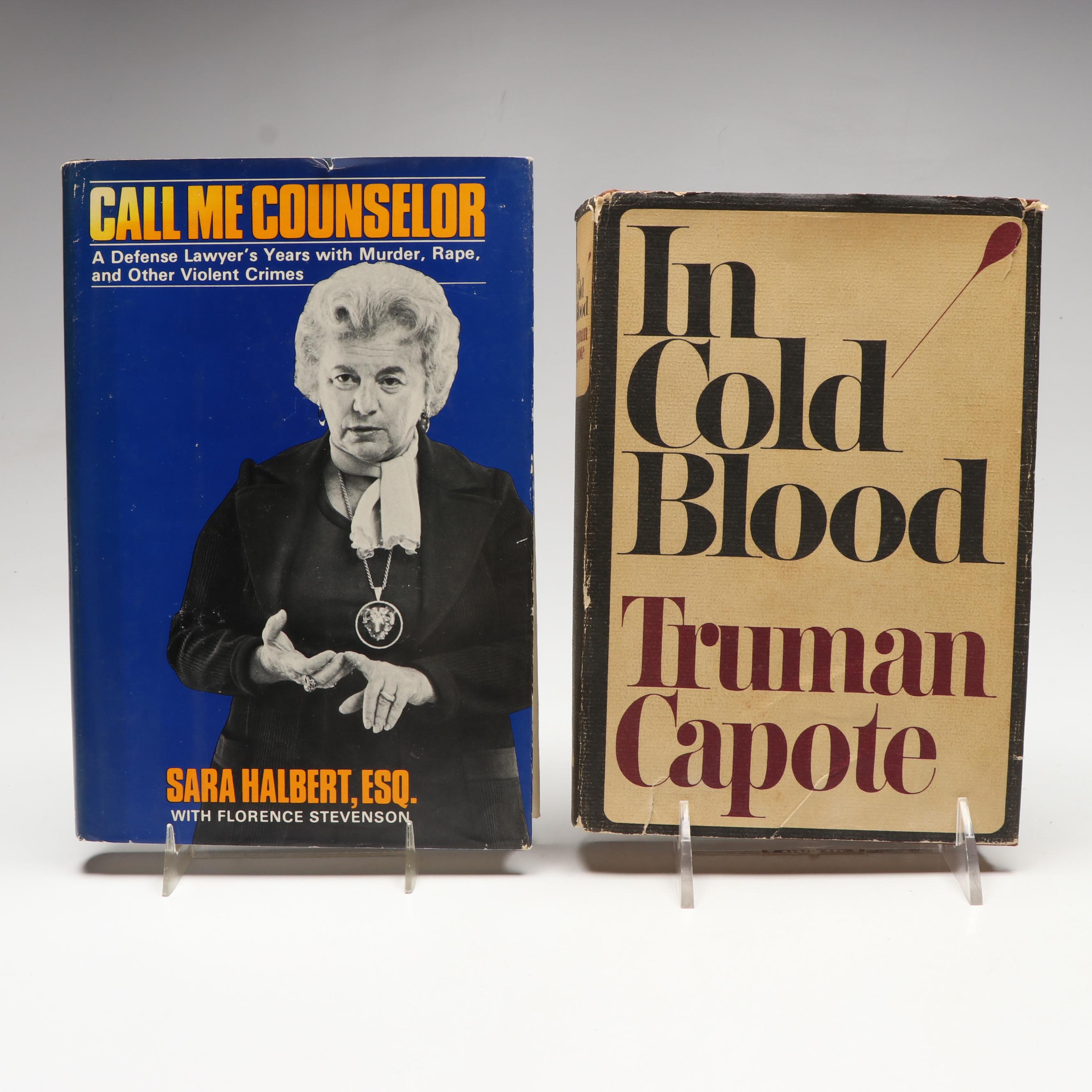"In Cold Blood," "Call Me Counselor," and More Law Fiction and Nonfiction