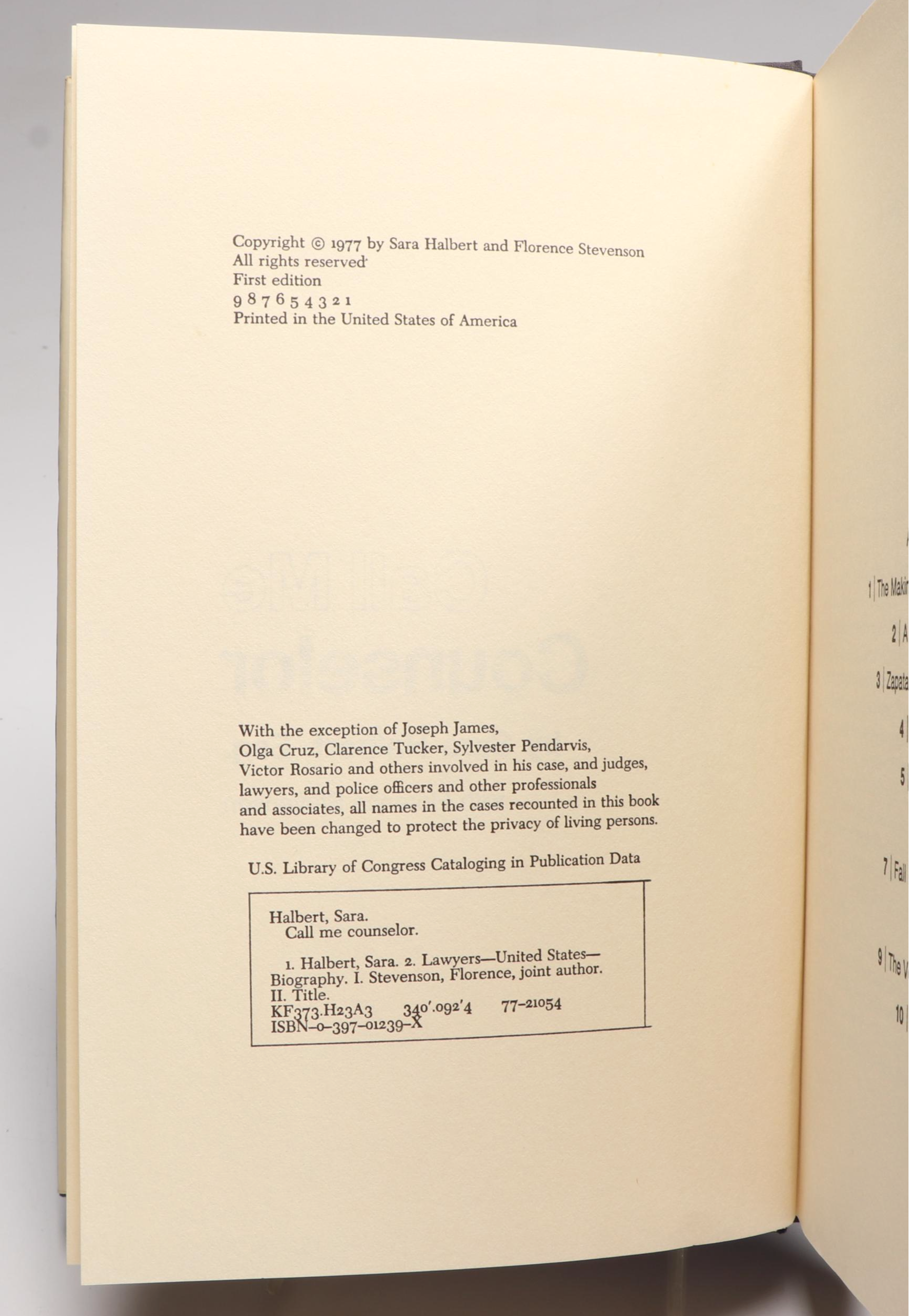"In Cold Blood," "Call Me Counselor," and More Law Fiction and Nonfiction