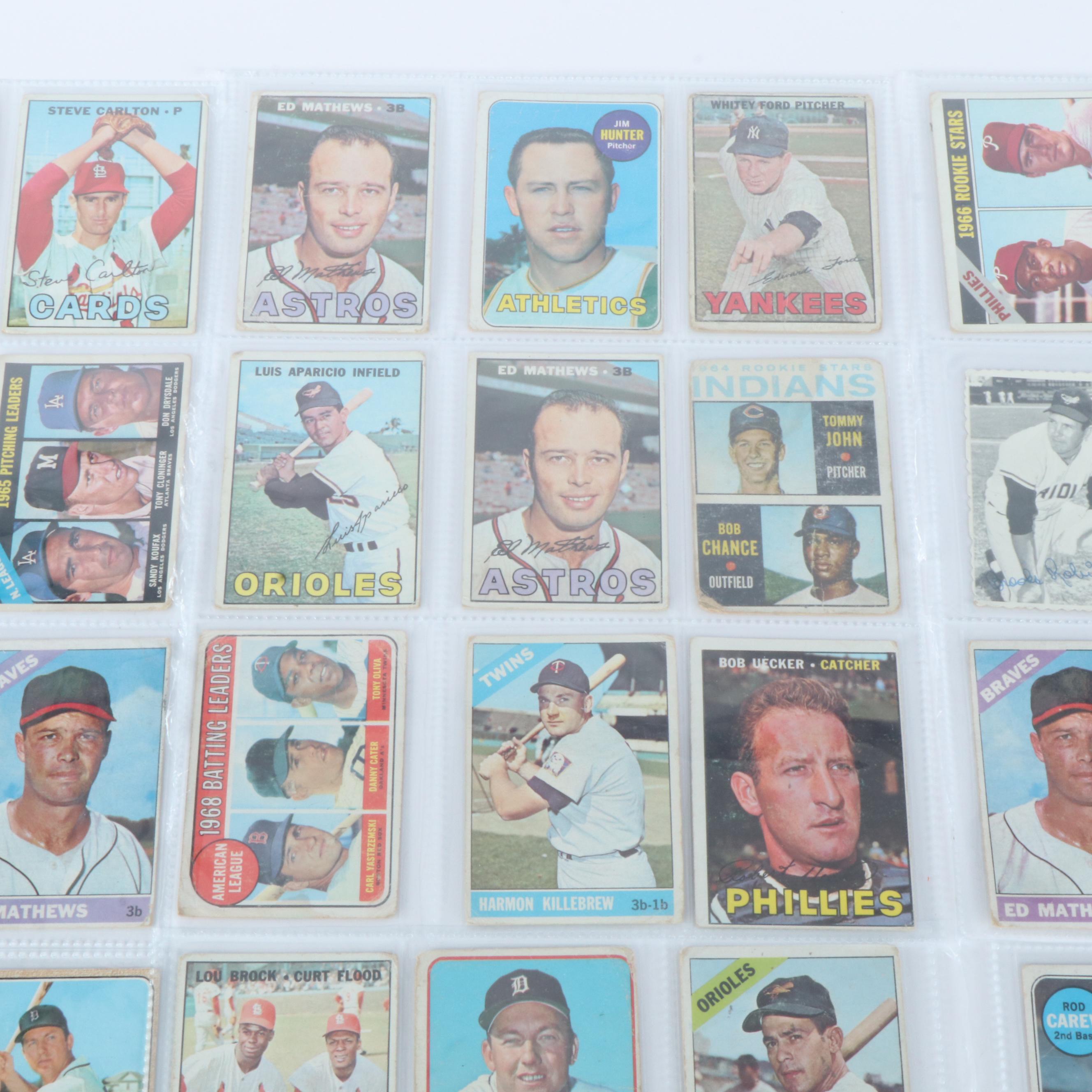 Topps Baseball Cards Featuring Fergie Jenkins and Don Sutton Rookies, 1960s