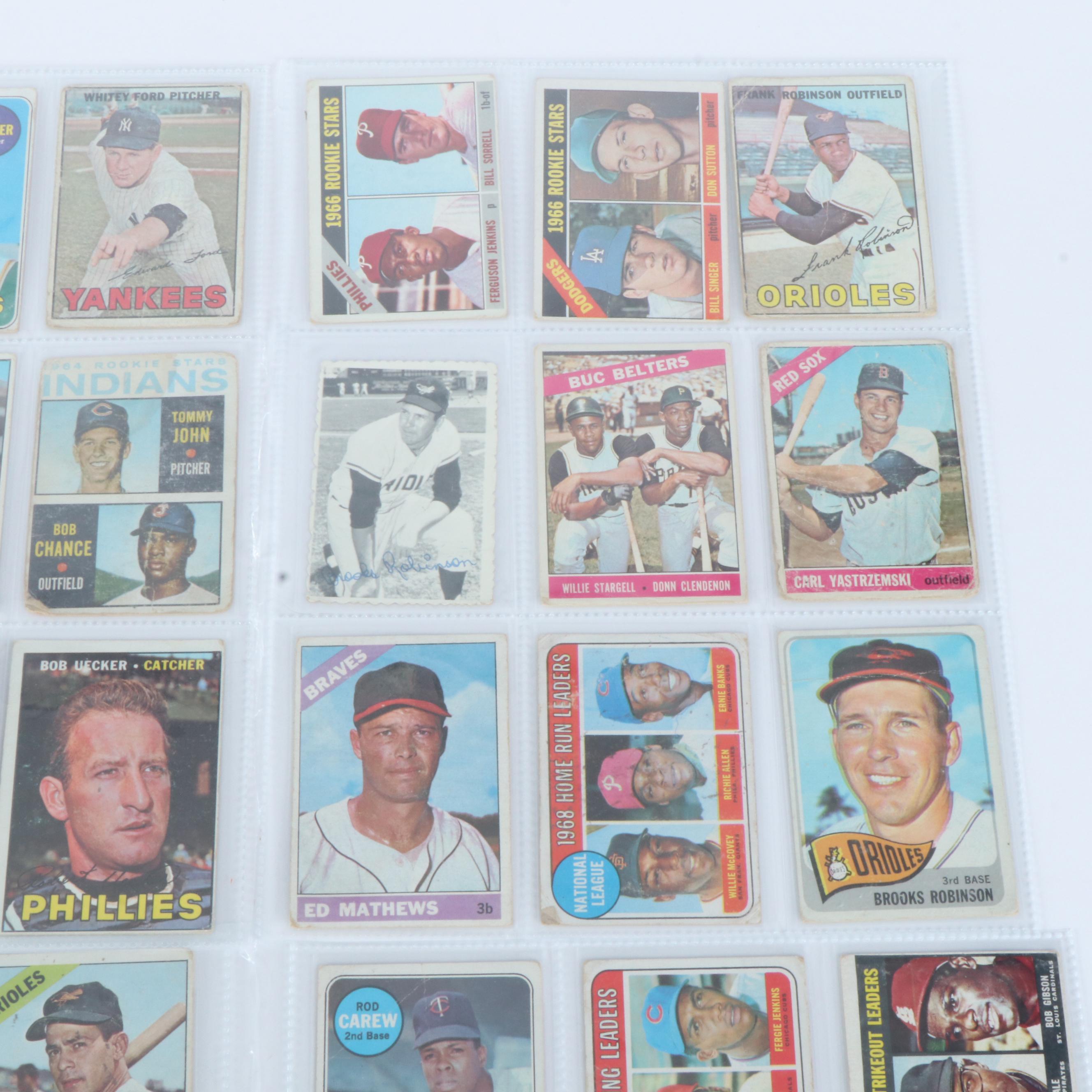 Topps Baseball Cards Featuring Fergie Jenkins and Don Sutton Rookies, 1960s