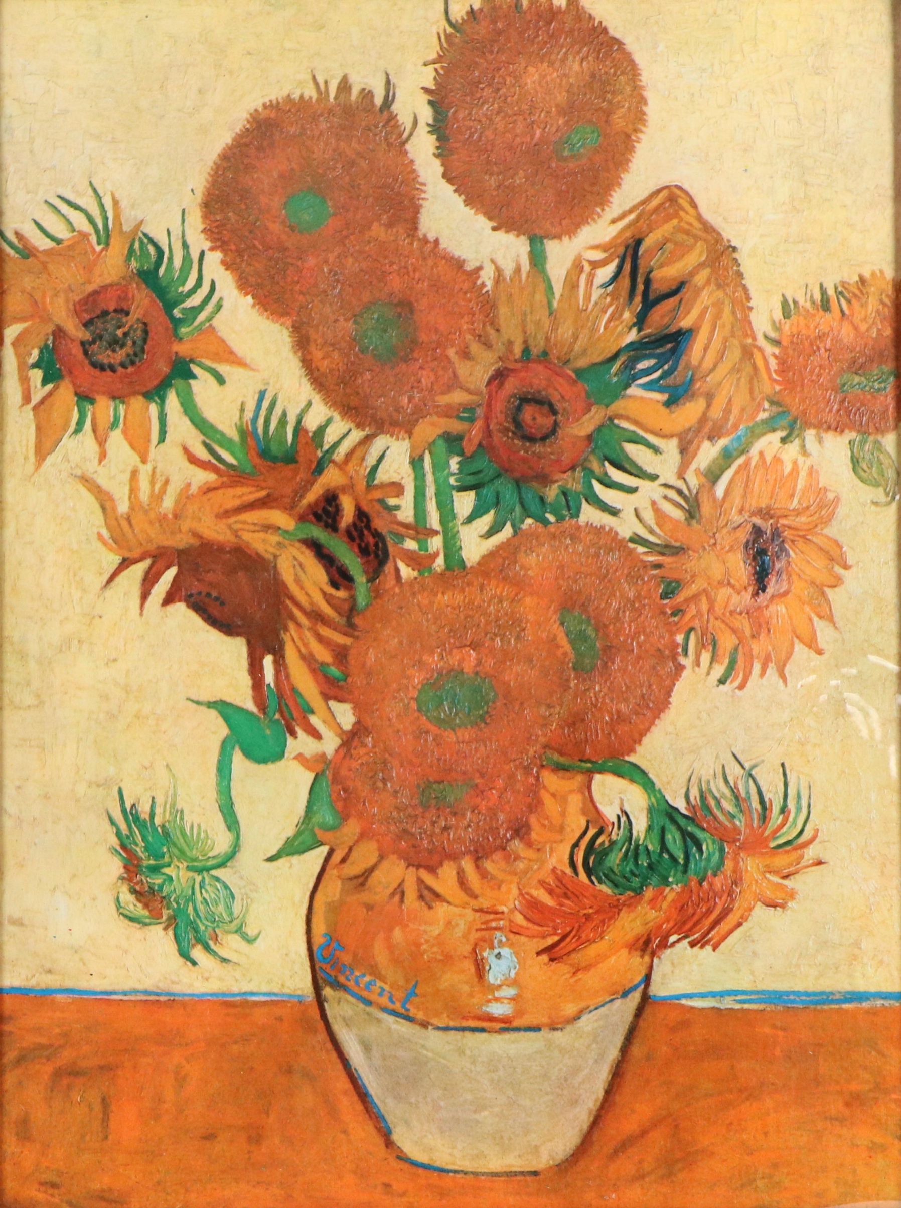 Offset Lithograph After Vincent Van Gogh "Sunflowers," 21st Century
