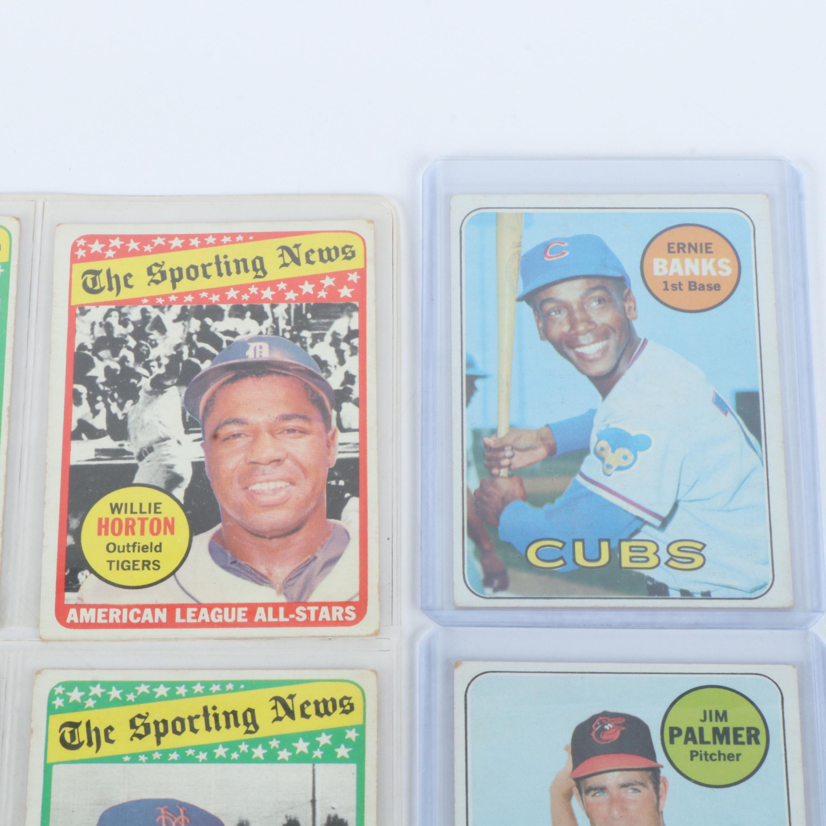 1969 Topps Baseball Cards Featuring Johnny Bench, Bob Gibson, and More